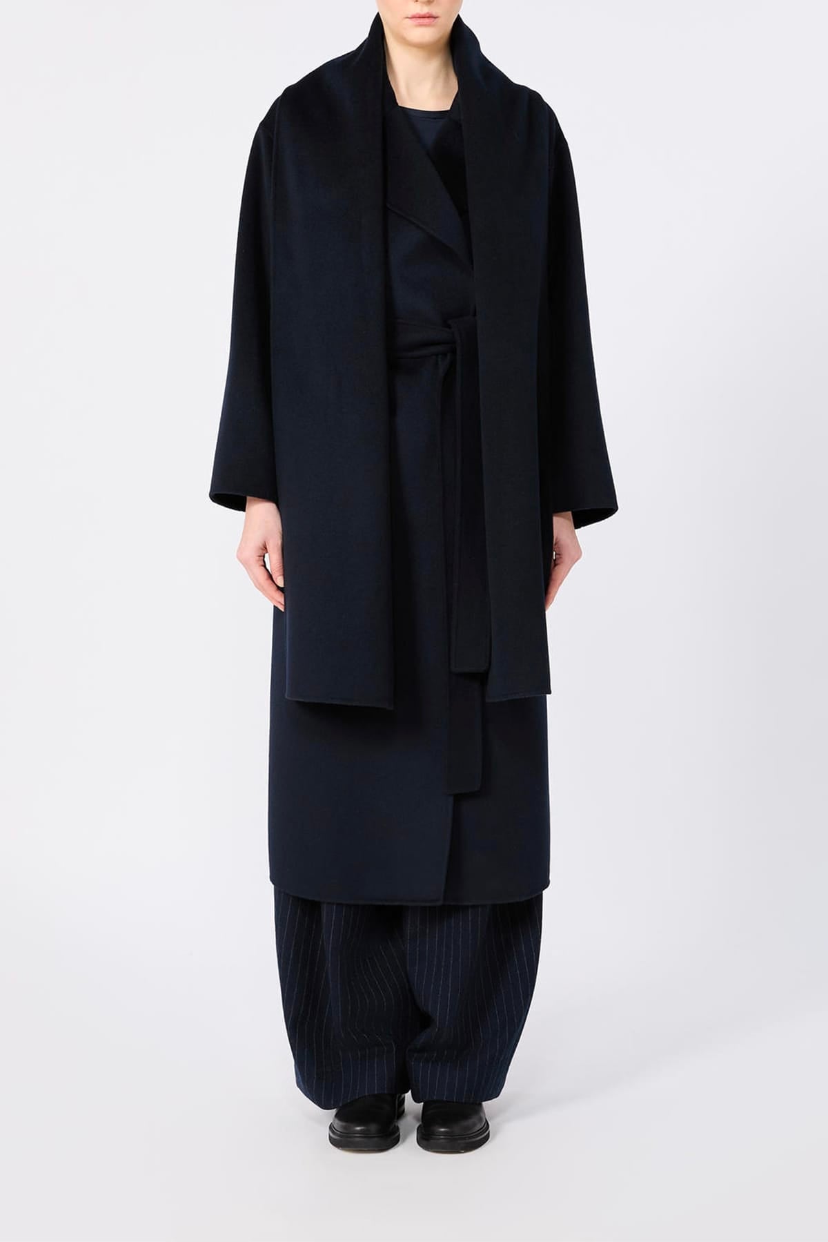 MAXMARA'S BRANDS MANTELLO-MANTELLA  BLU SCURO / 34 Cappotto a vestaglia double in lana e Cashmere 'S Max Mara Smmcarisma
