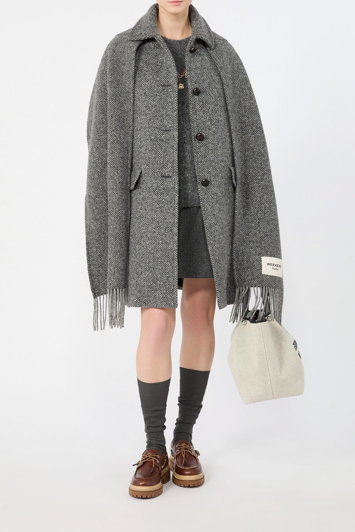 MAXMARA'S BRANDS MANTELLO-MANTELLA  Capopotto grigio donna Max Mara Weekend Wkdlatino