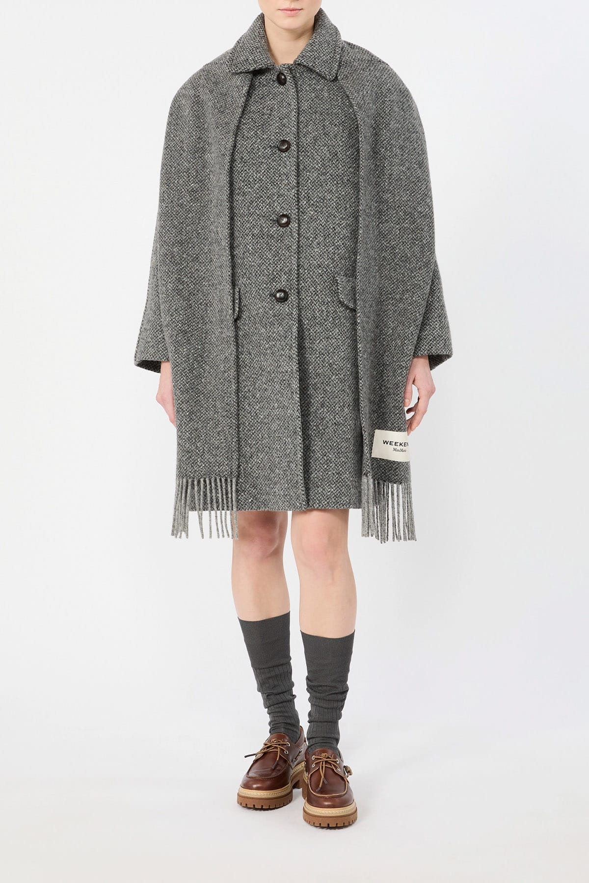 MAXMARA'S BRANDS MANTELLO-MANTELLA  Capopotto grigio donna Max Mara Weekend Wkdlatino
