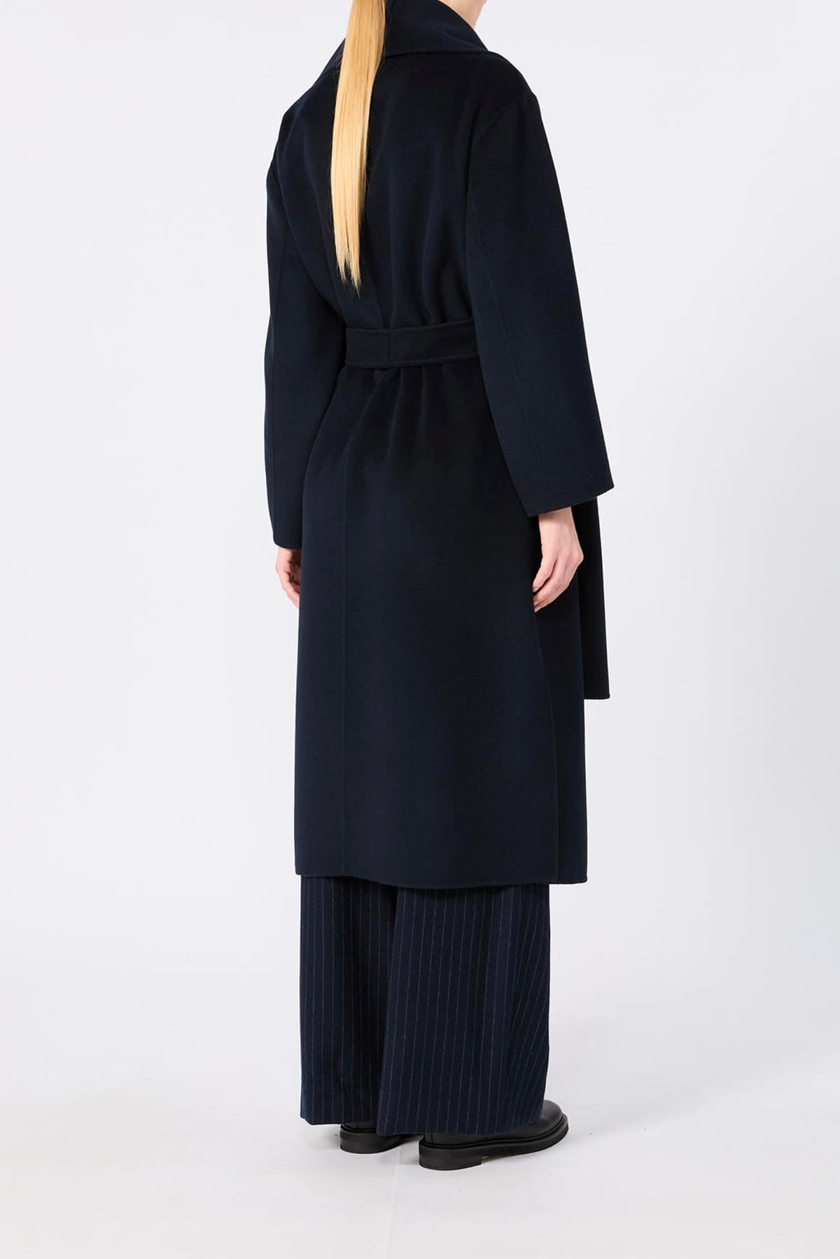 MAXMARA'S BRANDS MANTELLO-MANTELLA  BLU SCURO / 34 Cappotto a vestaglia double in lana e Cashmere 'S Max Mara Smmcarisma