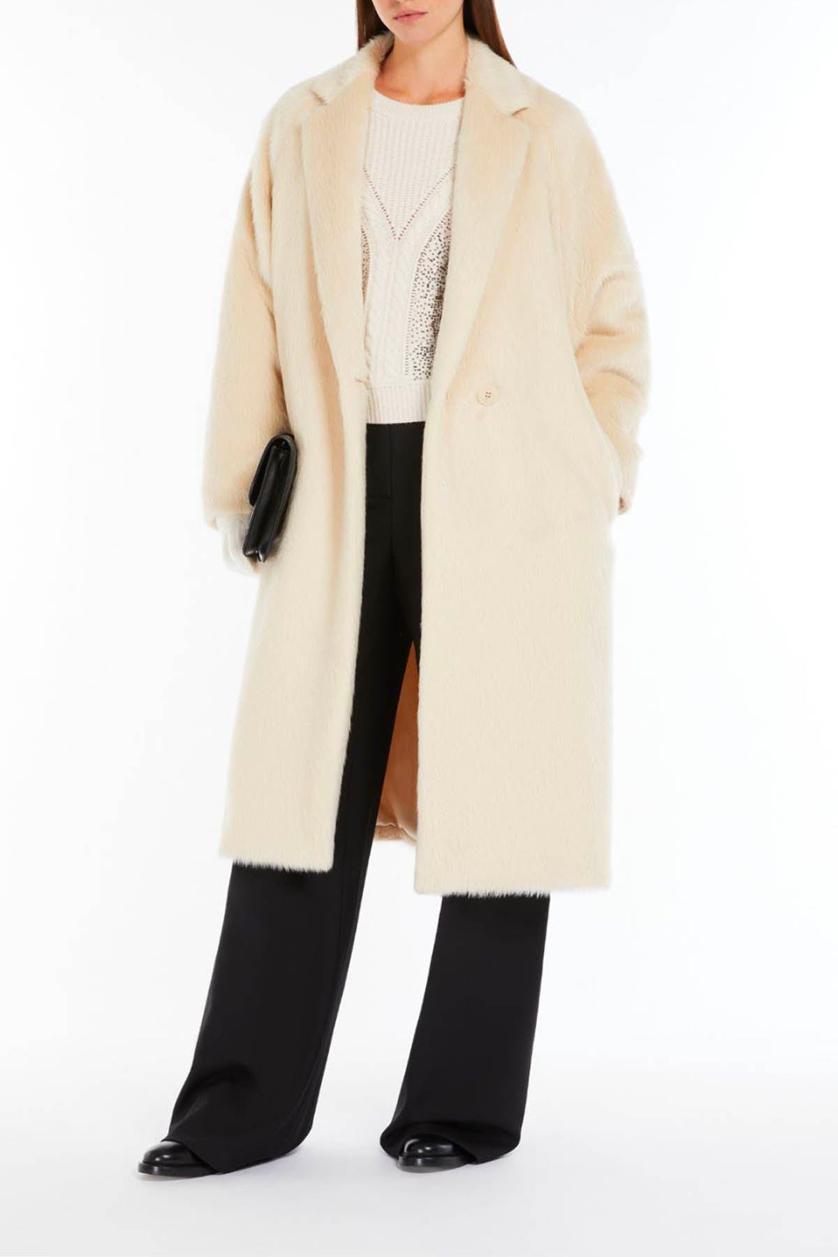 MAXMARA&#39;S BRANDS MANTELLO-MANTELLA  Cappotto Albino Donna Max Mara Studio Xavier