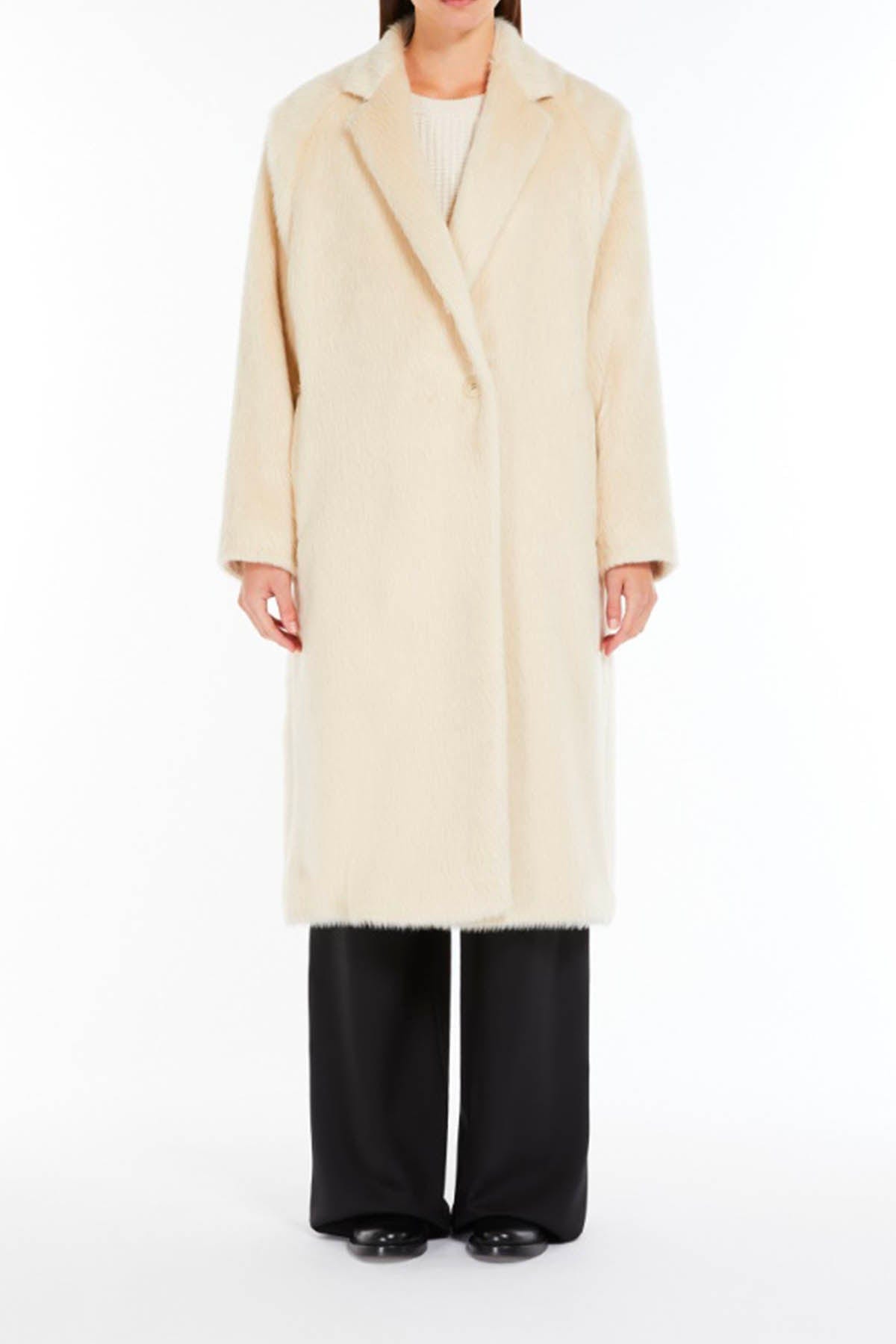 MAXMARA&#39;S BRANDS MANTELLO-MANTELLA  Cappotto Albino Donna Max Mara Studio Xavier