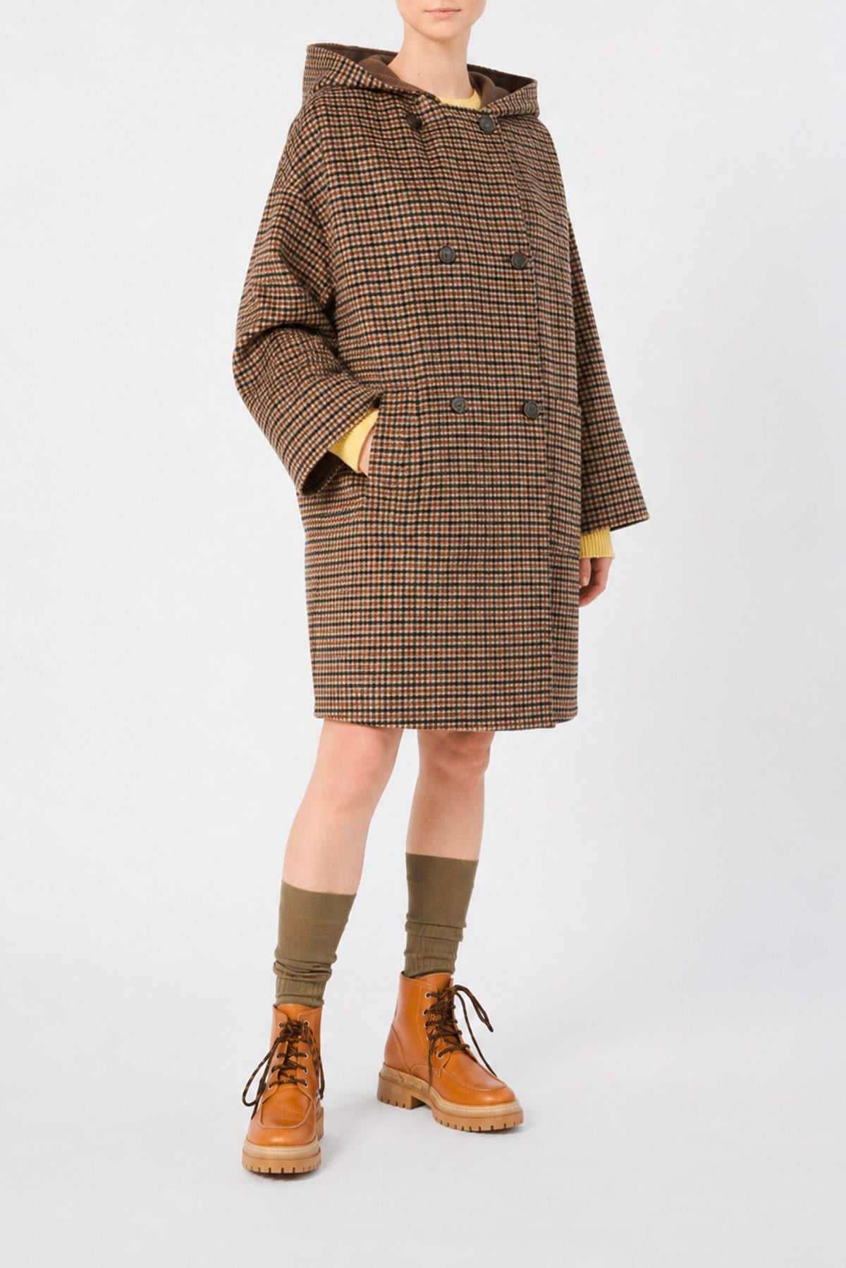 MAXMARA'S BRANDS MANTELLO-MANTELLA  Cappotto corto check donna Max Mara Weekend Wkdbalta