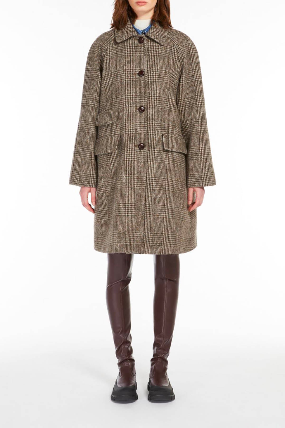 MAXMARA&#39;S BRANDS MANTELLO-MANTELLA  Cappotto Donna Principe di Galles Weekend Max Mara Pitone