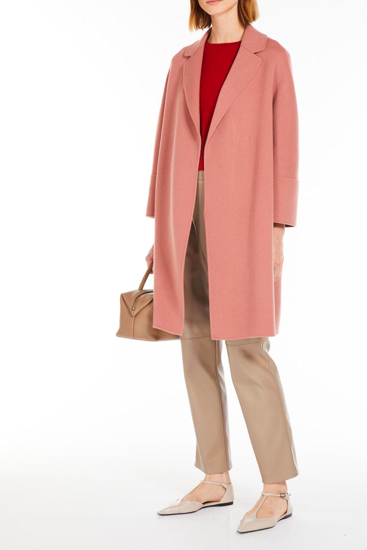 MAXMARA'S BRANDS MANTELLO-MANTELLA  ROSA / 34 Cappotto in Drap Pura Lana 'S Max Mara Arona
