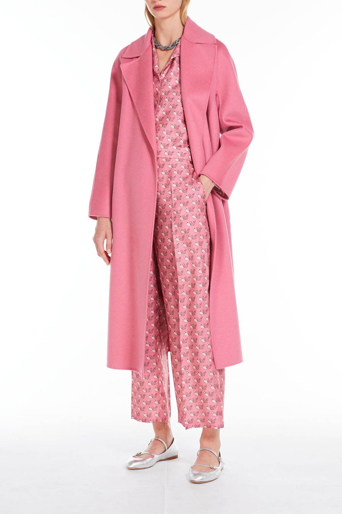 MAXMARA'S BRANDS MANTELLO-MANTELLA  ROSA PEONIA / 34 Cappotto in Lana Donna Max Mara Studio Cles