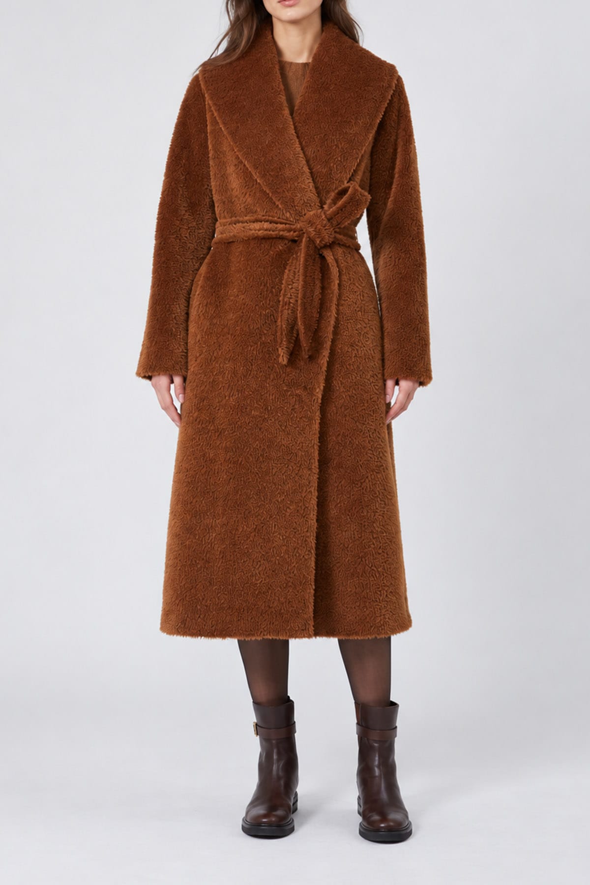 MAXMARA'S BRANDS MANTELLO-MANTELLA  MARRONE CASTAGNA / 34 Cappotto in lana e alpaca donna Max Mara Studio Mstpapiri