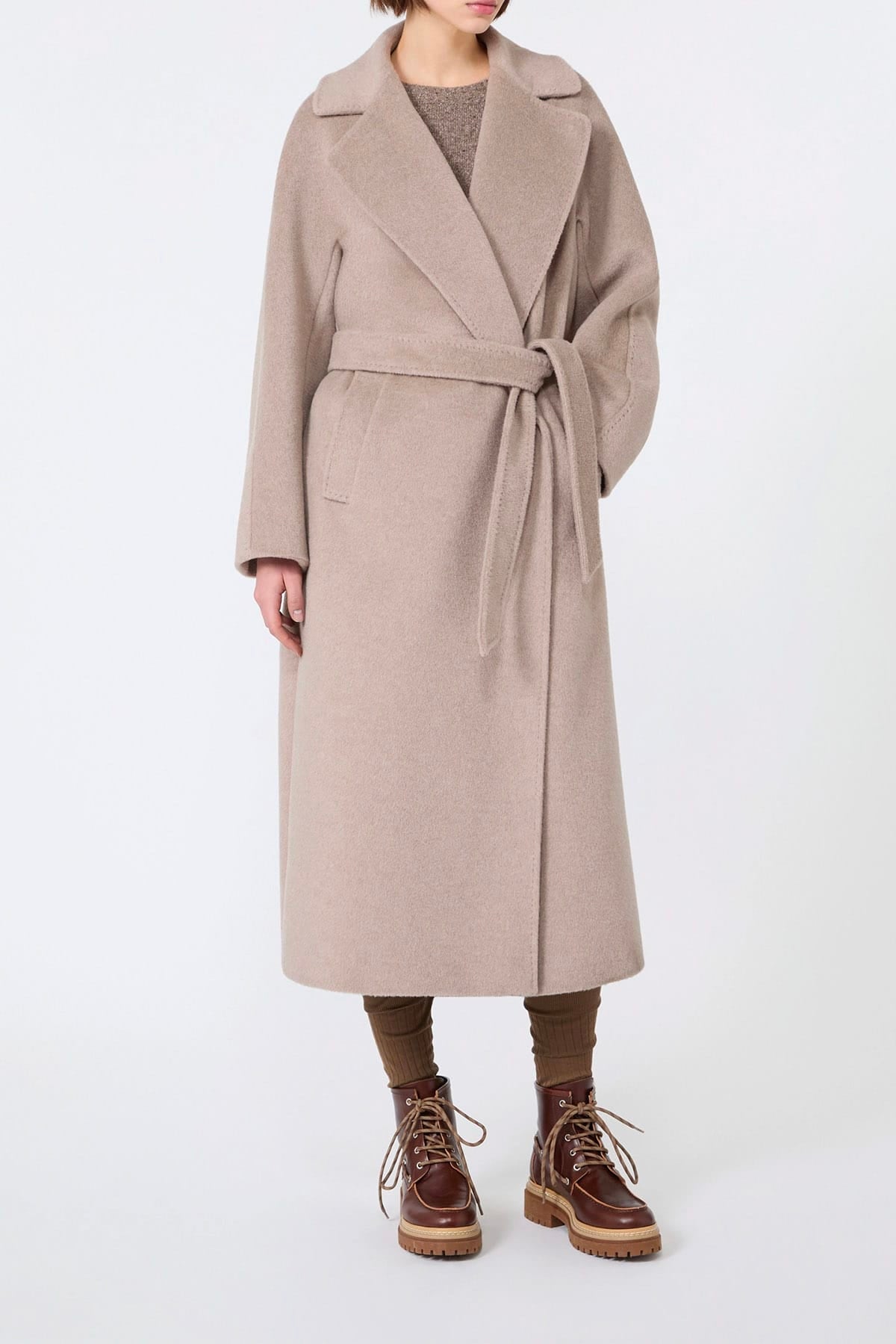 MAXMARA'S BRANDS MANTELLO-MANTELLA  Cappotto in orsetto lana e alpaca Max Mara Weekend Wkdtempera