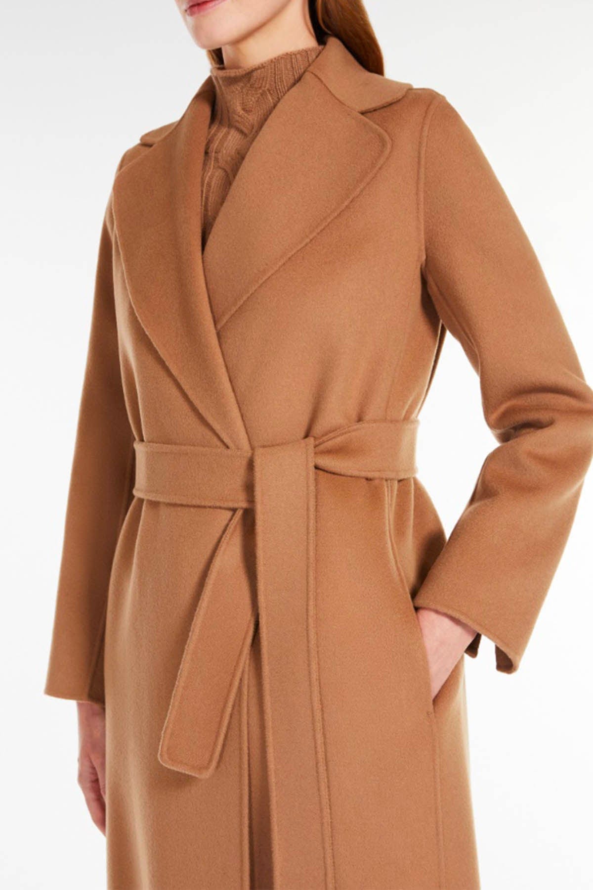 MAXMARA'S BRANDS MANTELLO-MANTELLA  CAMMELLO / 34 Cappotto Lana Donna 'S Max Mara Poldo