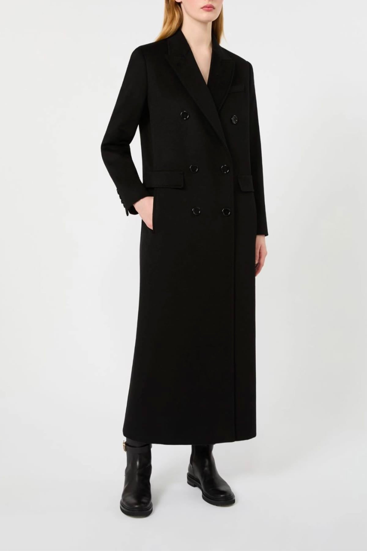 MAXMARA'S BRANDS MANTELLO-MANTELLA  Cappotto nero in lana donna Max Mara Studio Msteffige