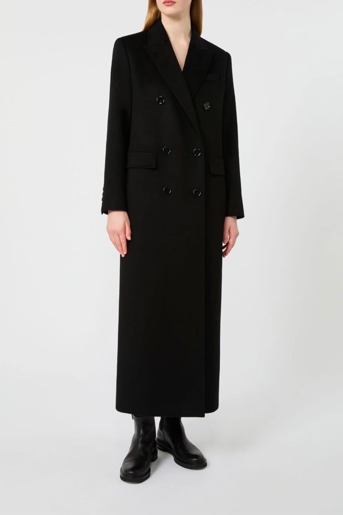 MAXMARA'S BRANDS MANTELLO-MANTELLA  Cappotto nero in lana donna Max Mara Studio Msteffige
