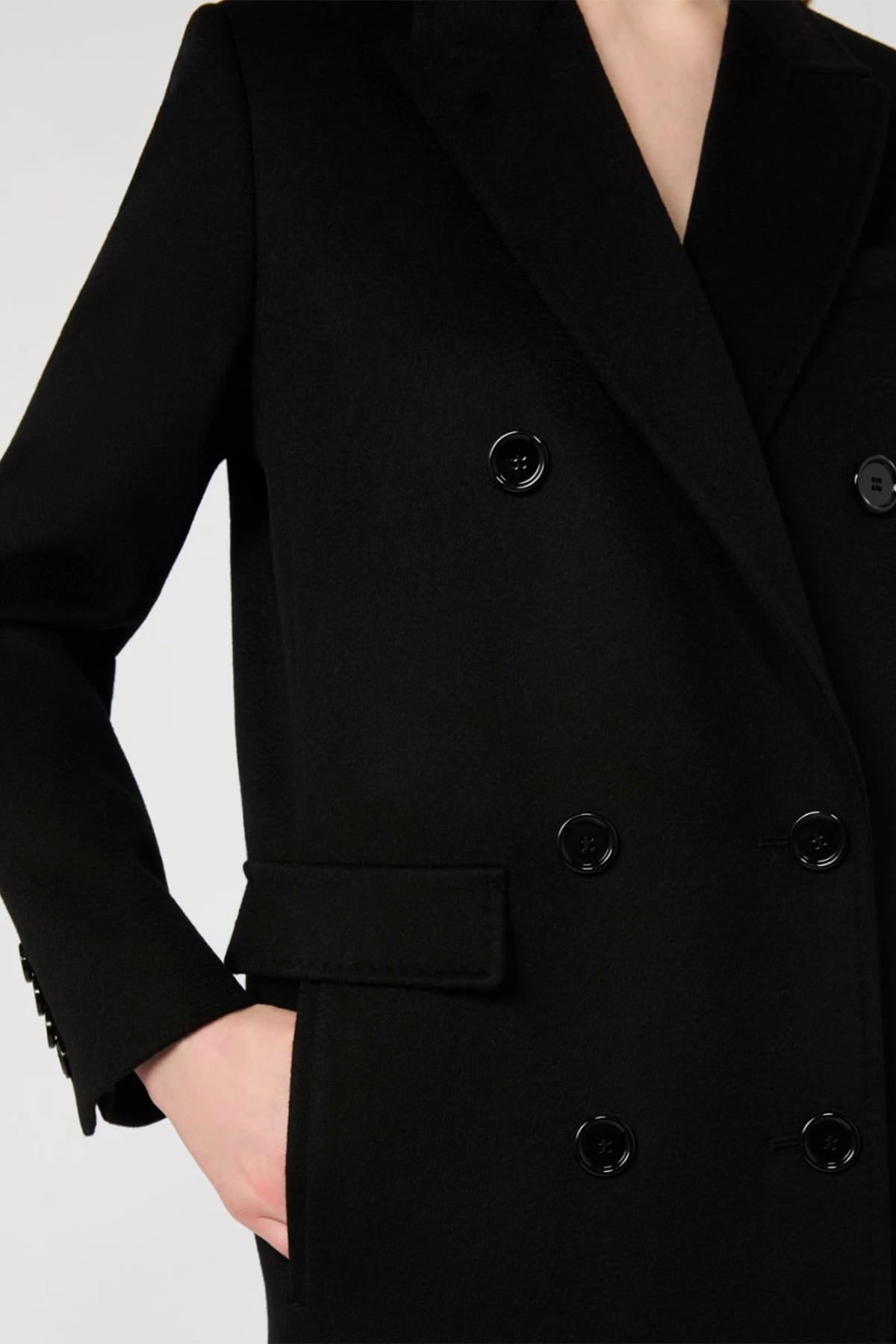 MAXMARA'S BRANDS MANTELLO-MANTELLA  Cappotto nero in lana donna Max Mara Studio Msteffige