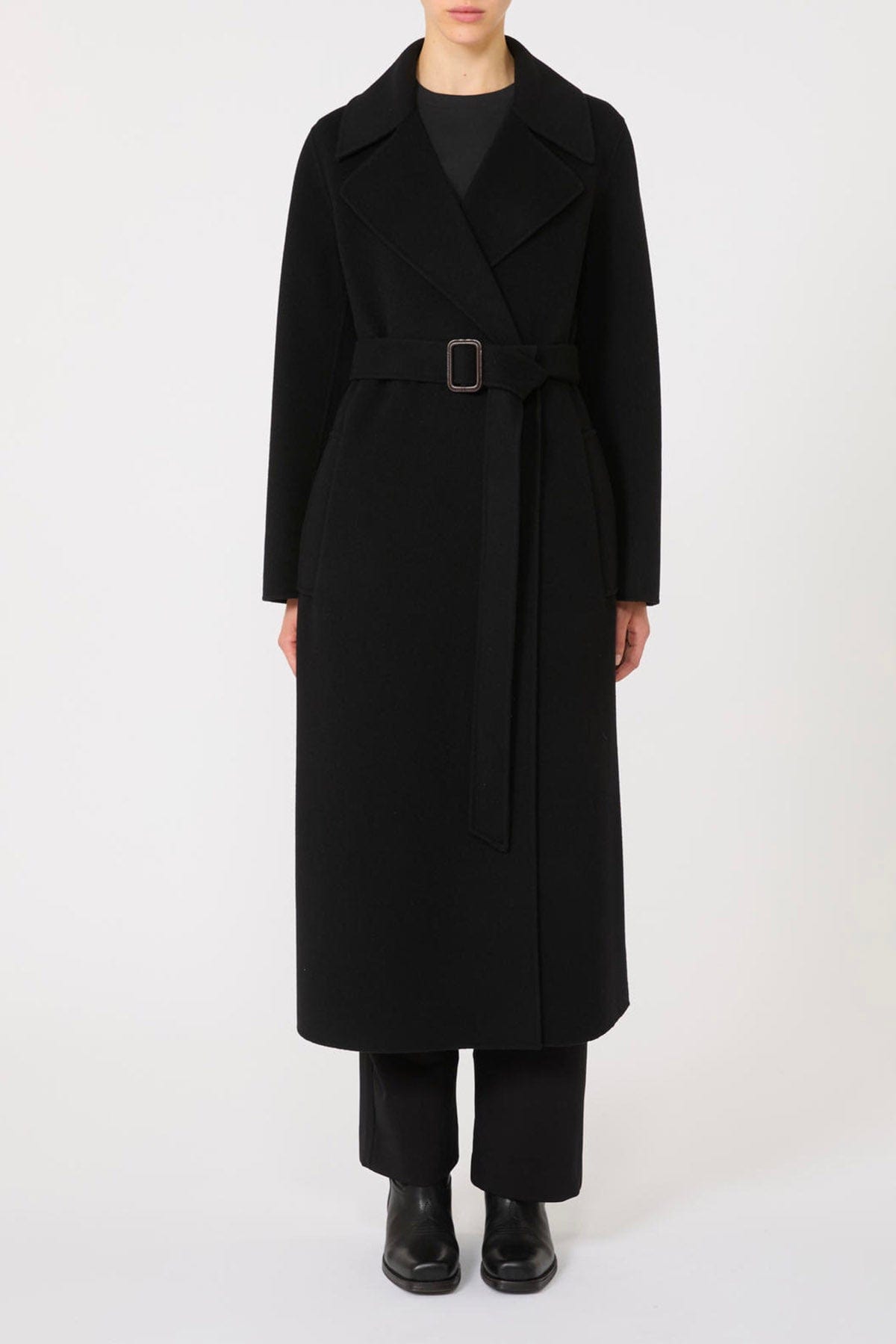 MAXMARA&#39;S BRANDS MANTELLO-MANTELLA  Cappotto nero in lana donna Weekend Max Mara Manu
