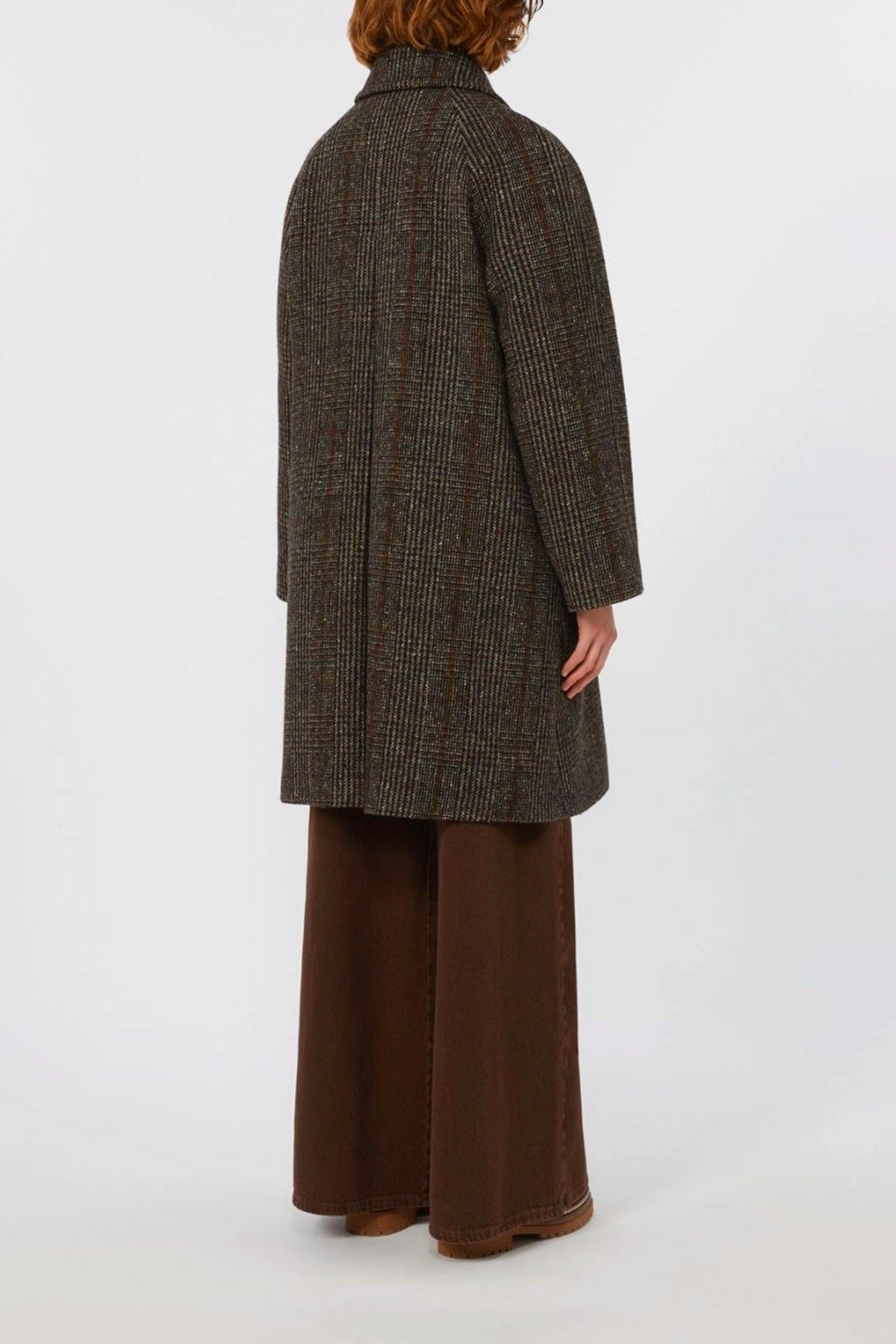 MAXMARA&#39;S BRANDS MANTELLO-MANTELLA  Cappotto principe di galles in lana Weekend Max Mara Pitone