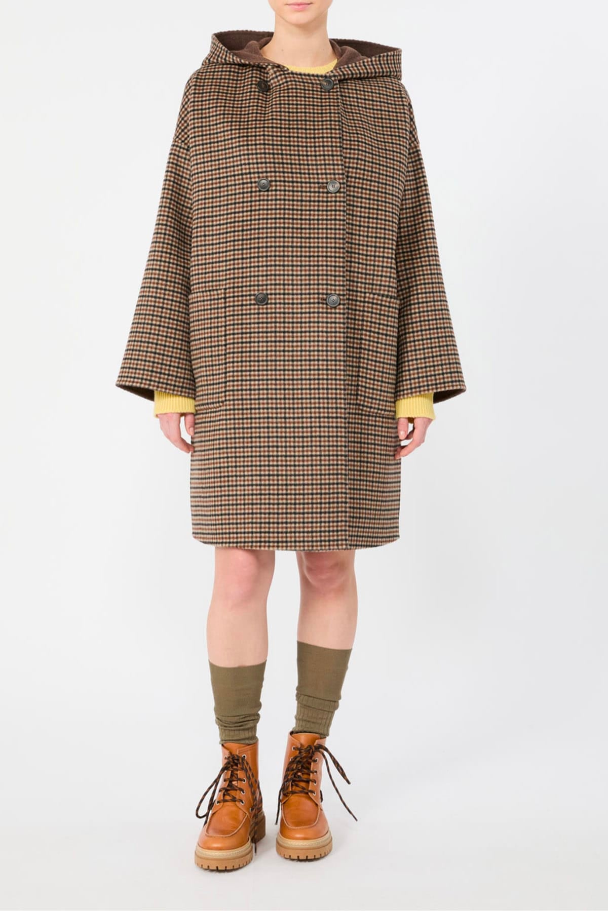 MAXMARA'S BRANDS MANTELLO-MANTELLA  CHECK / 34 Cappotto corto check donna Max Mara Weekend Wkdbalta