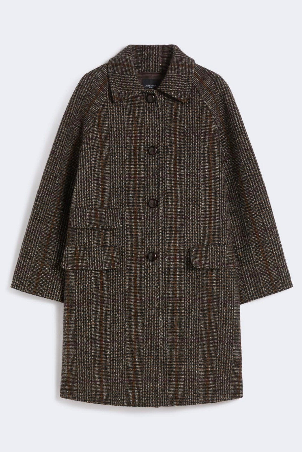 MAXMARA'S BRANDS MANTELLO-MANTELLA  GALLES / 34 Cappotto principe di galles in lana Weekend Max Mara Pitone