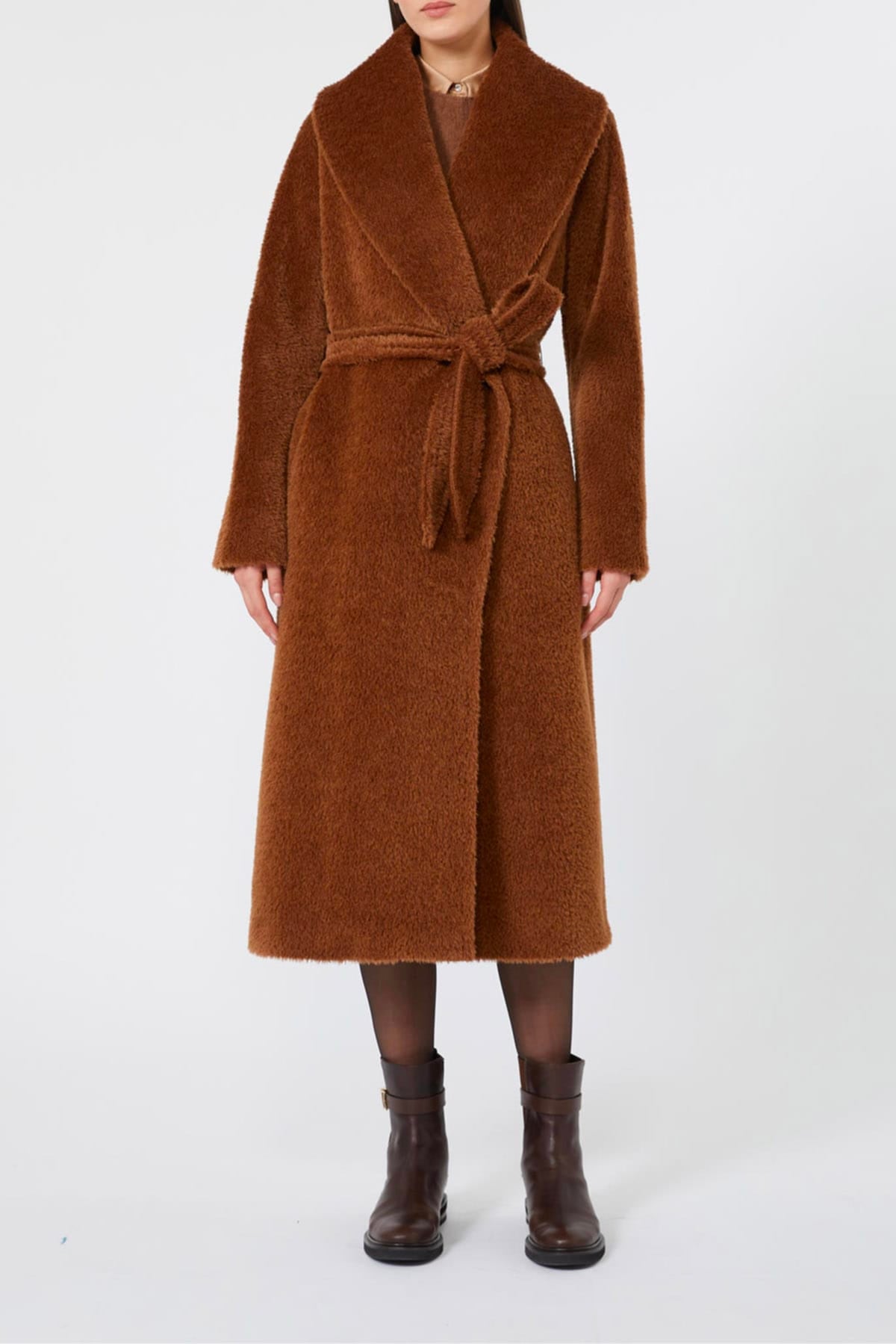 MAXMARA'S BRANDS MANTELLO-MANTELLA  MARRONE CASTAGNA / 34 Cappotto in lana e alpaca donna Max Mara Studio Mstpapiri