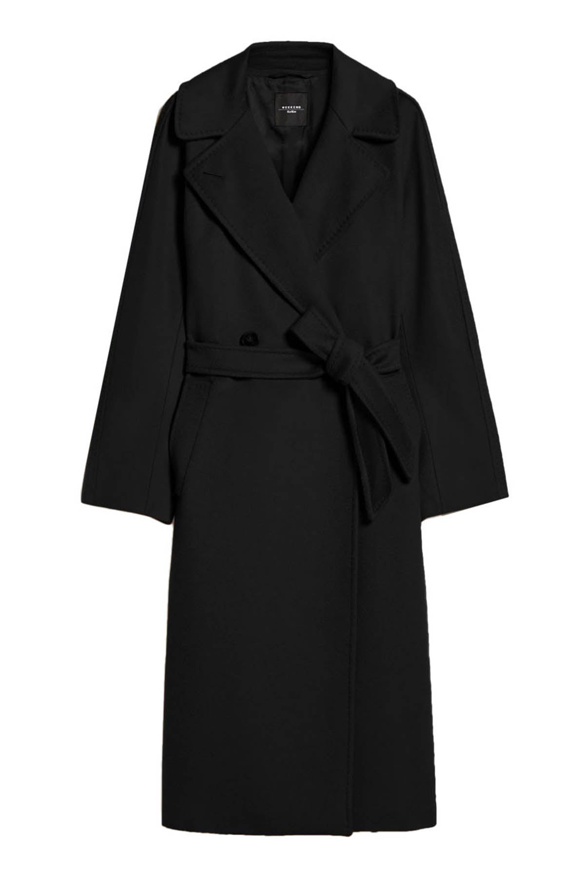 MAXMARA&#39;S BRANDS MANTELLO-MANTELLA  NERO / 34 Cappotto in Lana Donna Weekend Max Mara Resina 24/2