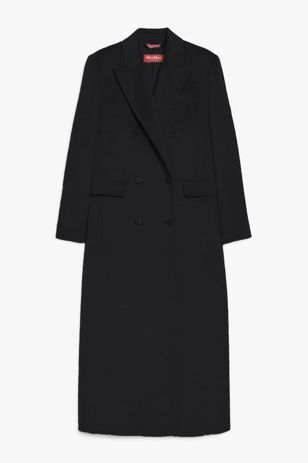 MAXMARA&#39;S BRANDS MANTELLO-MANTELLA  NERO / 34 Cappotto Lungo in Lana Max Mara Studio Abile