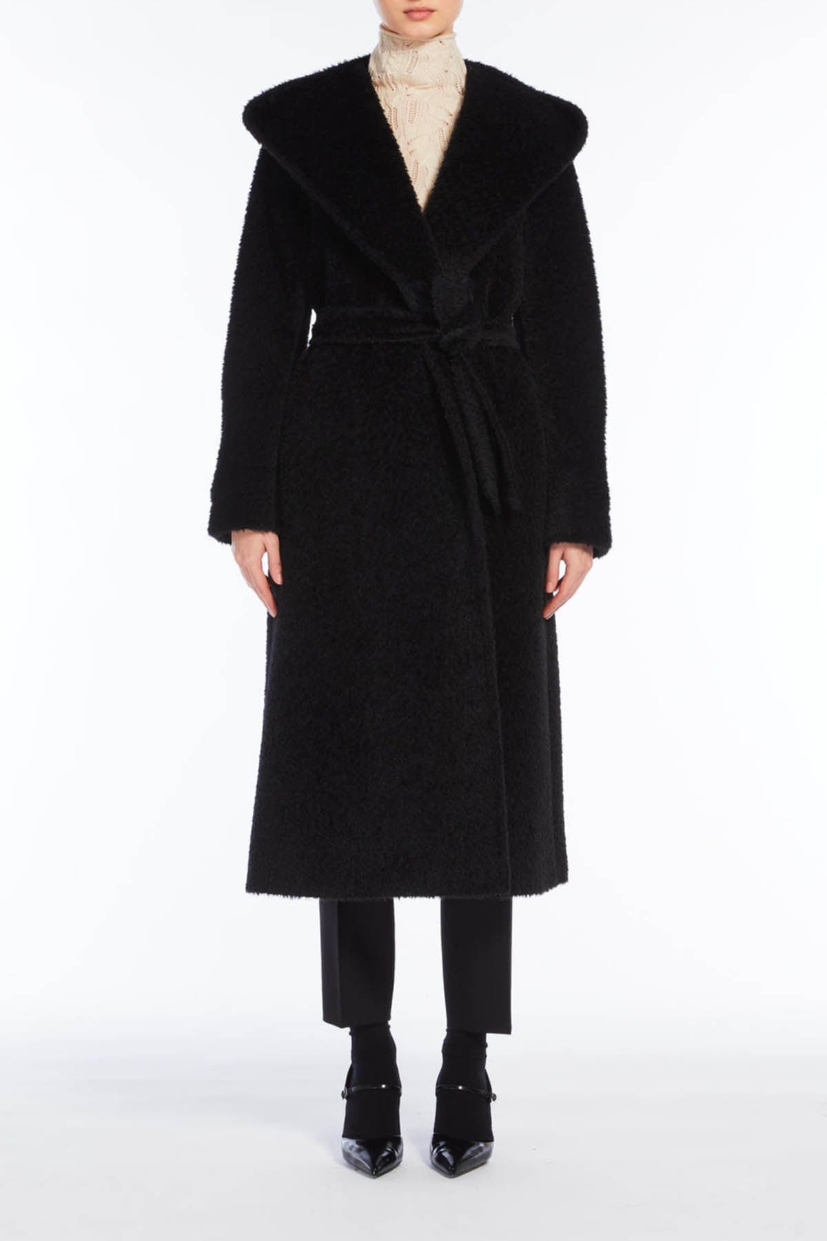 MAXMARA&#39;S BRANDS MANTELLO-MANTELLA  NERO / 34 Cappotto Nero Donna Max Mara Studio Borel