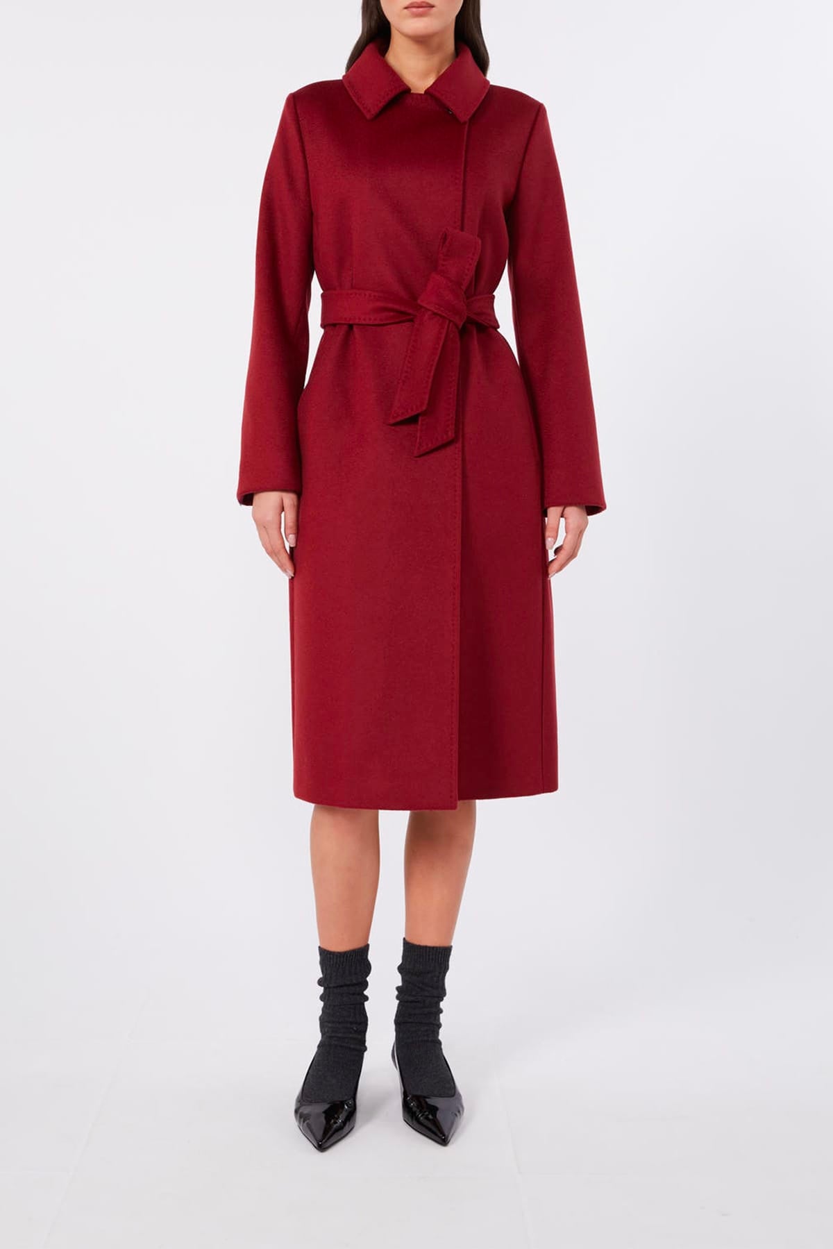 MAXMARA'S BRANDS MANTELLO-MANTELLA  ROSSO RUBINO / 34 Cappotto 100% lana donna Max Mara Studio Bcollage