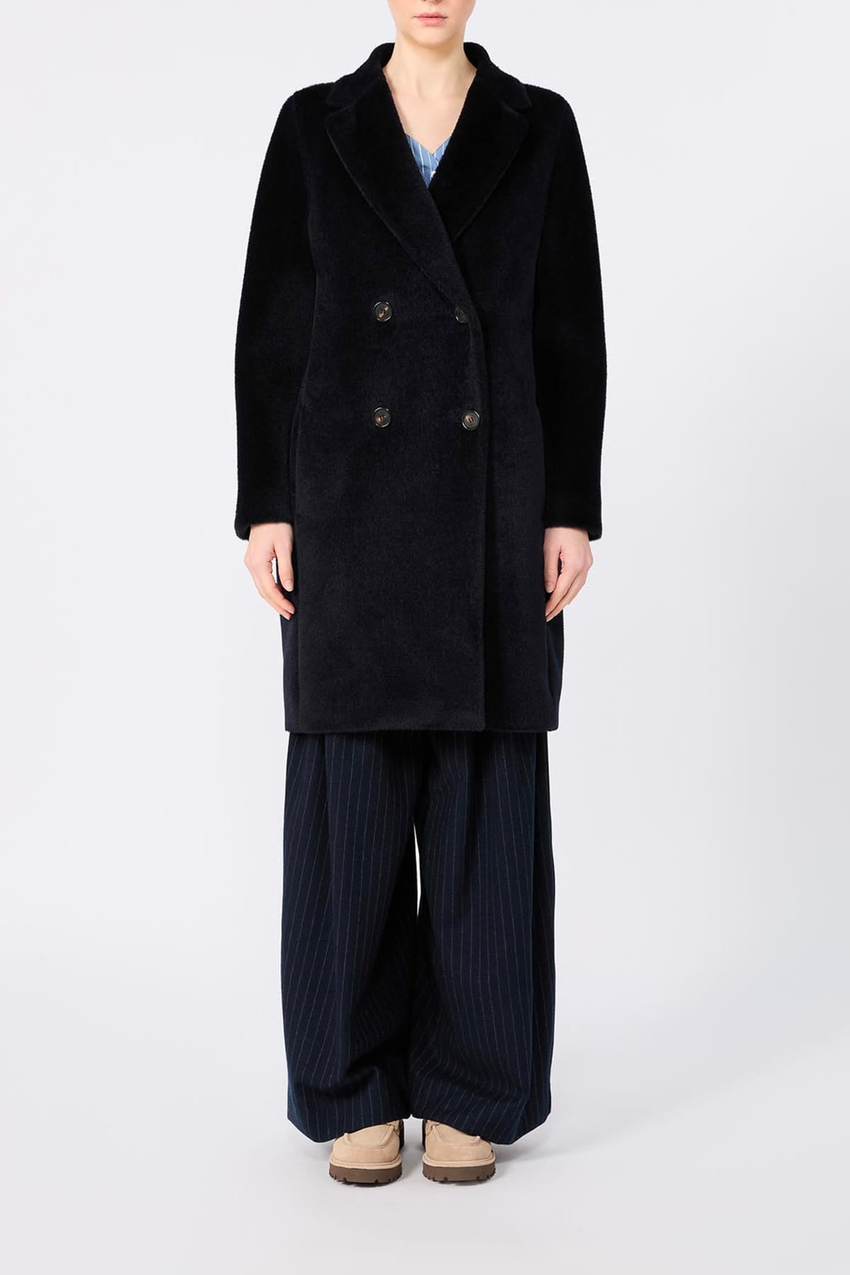MAXMARA'S BRANDS MANTELLO-MANTELLA  SCURO / 34 Cappotto in lana e alpaca 'S Max Mara Smmroseto