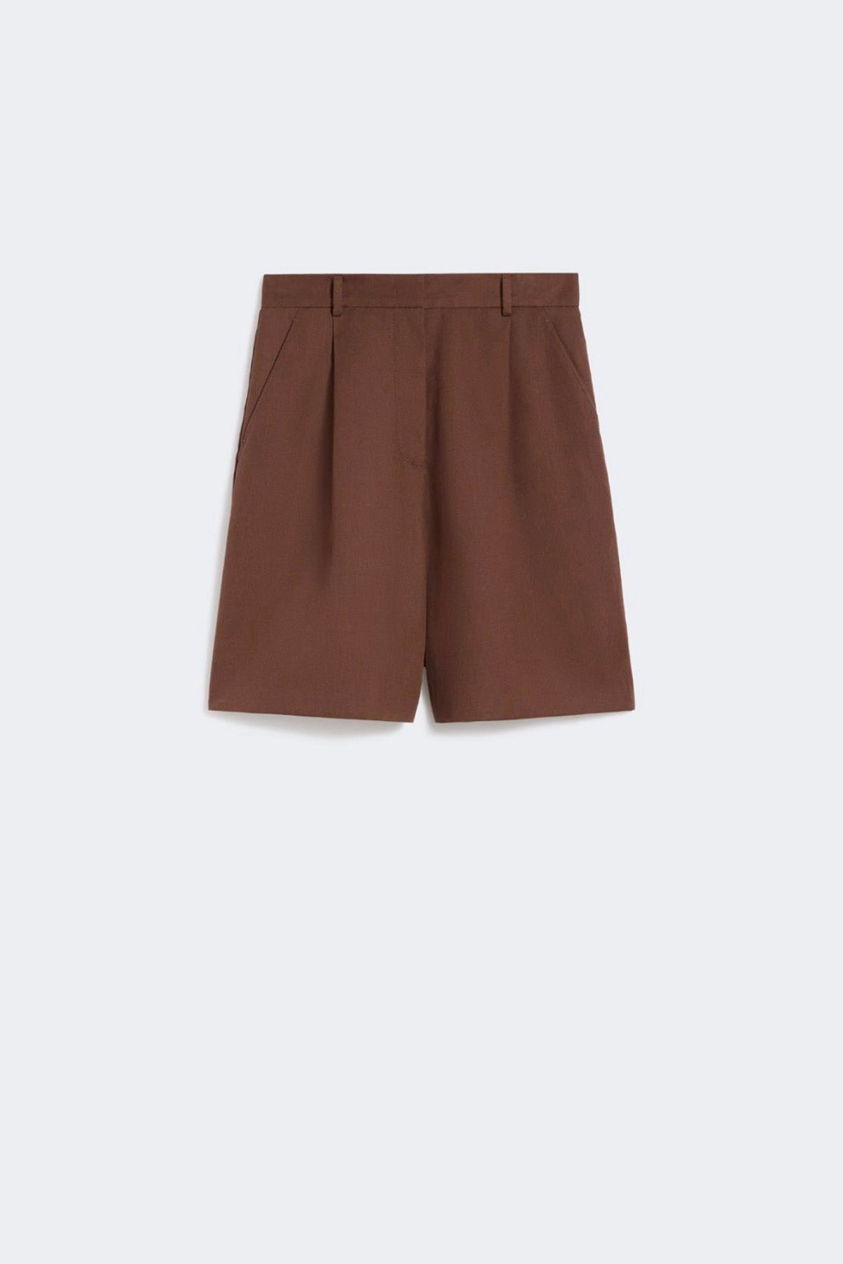 MAXMARA'S BRANDS PANTALONE CORTO  MARRONE CIOCCOLATO / 34 Pantaloni corti in cotone e lino donna Weekend Max Mara Wkdecuba