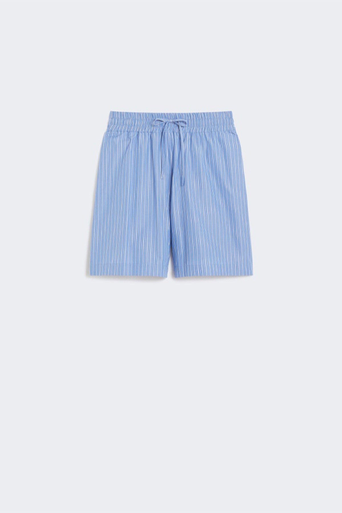 MAXMARA'S BRANDS PANTALONE CORTO  RIGATO CELESTE / 34 Pantaloni corti donna in cotone Weekend Max Mara Corinto