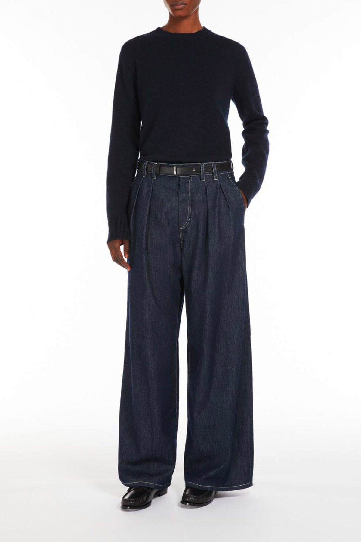 MAXMARA&#39;S BRANDS PANTALONE IN DENIM  Jeans blu donna over &#39;S Max Mara Priamo