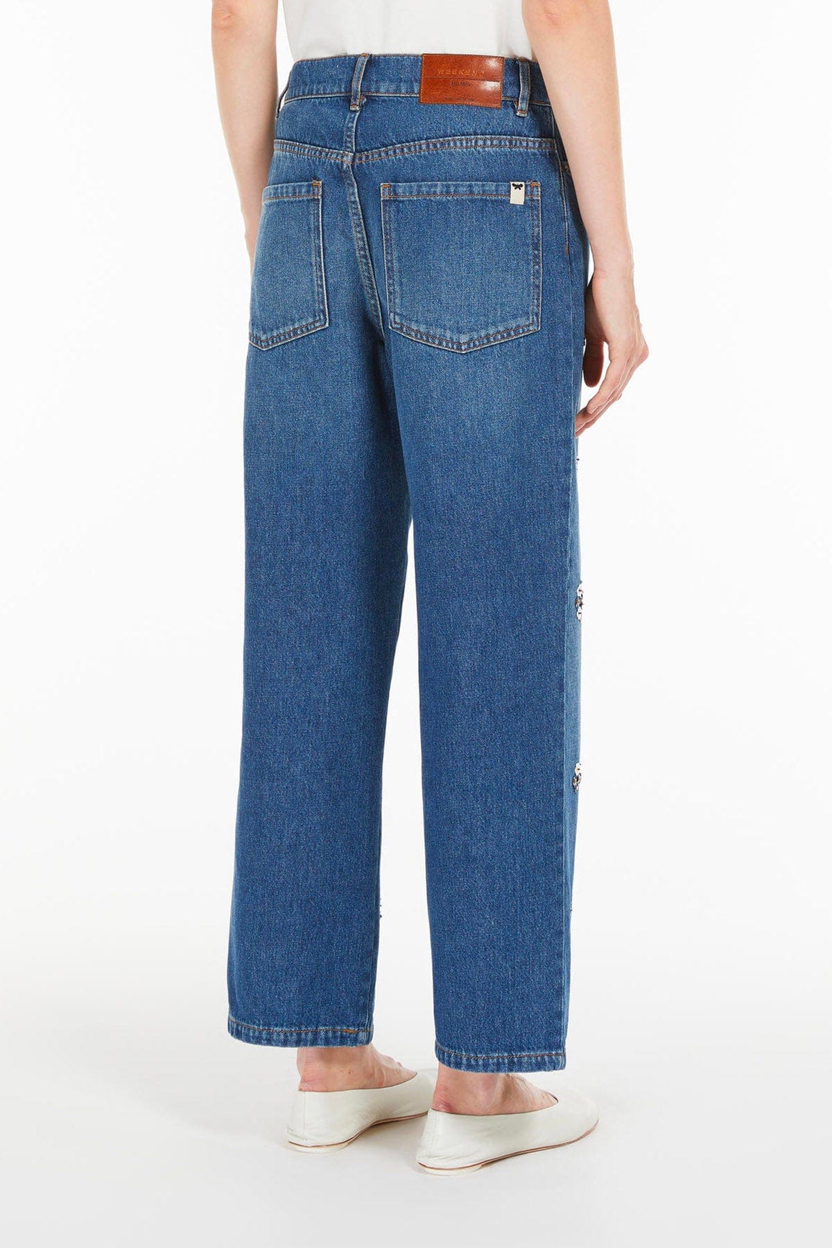 MAXMARA&#39;S BRANDS PANTALONE IN DENIM  Jeans donna con paillettes Max Mara Studio Manetta