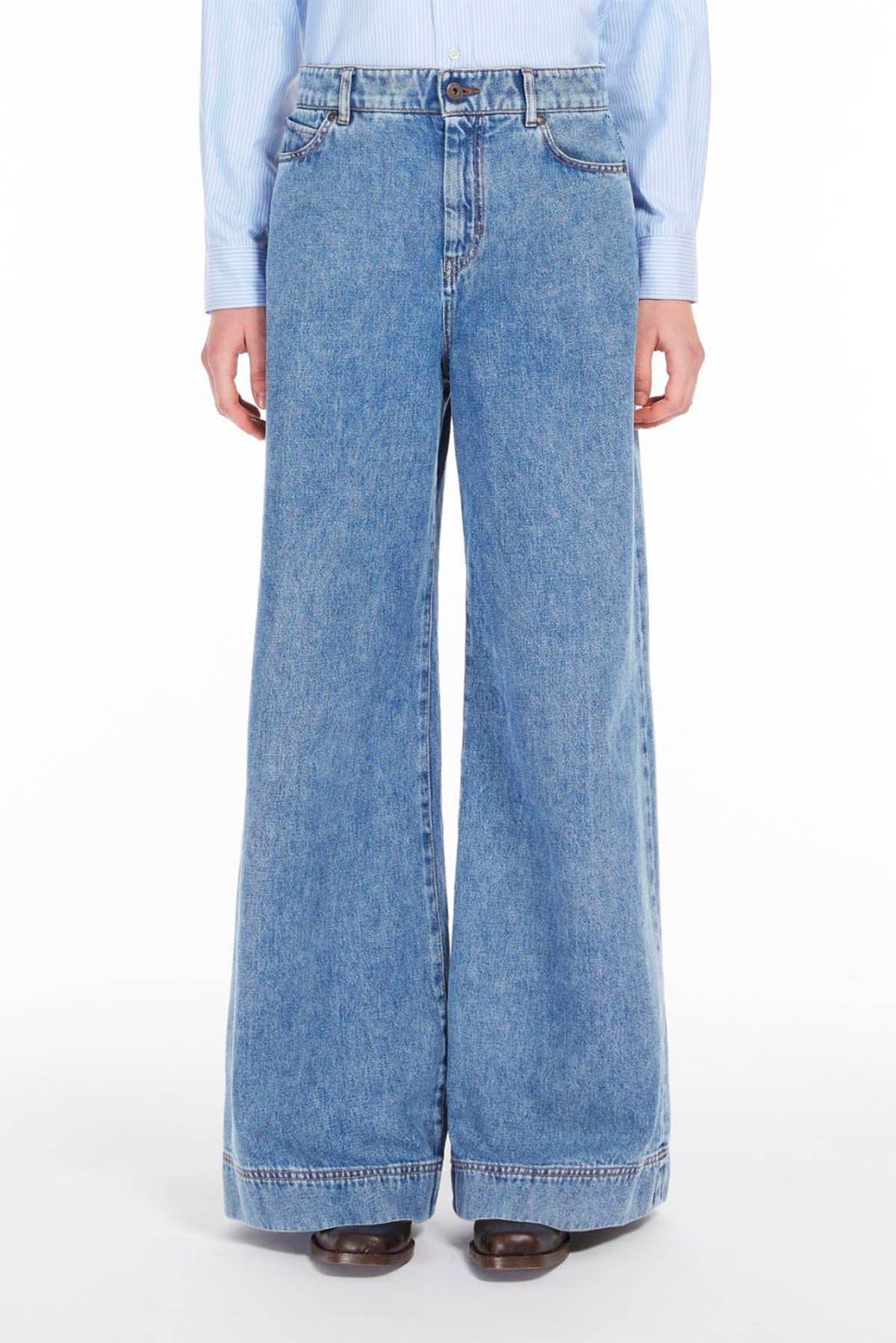 MAXMARA'S BRANDS PANTALONE IN DENIM  MARMORIZZATO / 34 Jeans Over Donna Weekend Max Mara Vega