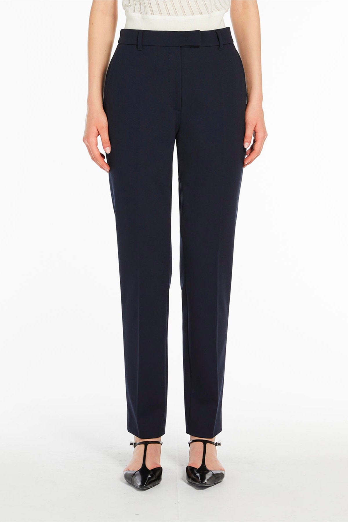 MAXMARA&#39;S BRANDS PANTALONE IN JERSEY  BLU / 34 Pantaloni in Jersey Max Mara Studio Ermes