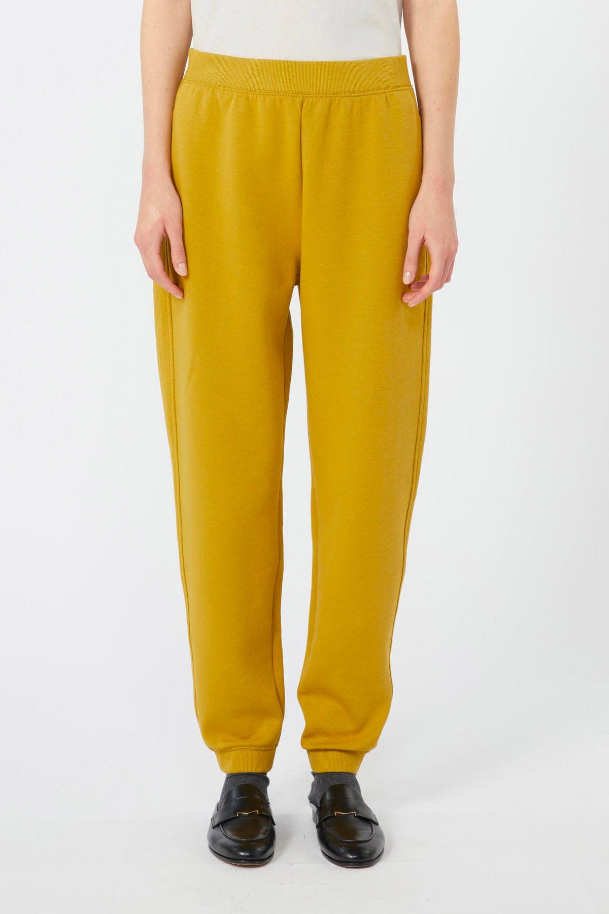 MAXMARA&#39;S BRANDS PANTALONE IN JERSEY  GIALLO ZAFFERANO / XXS Pantalone della tuta donna &#39;S Max Mara Violino