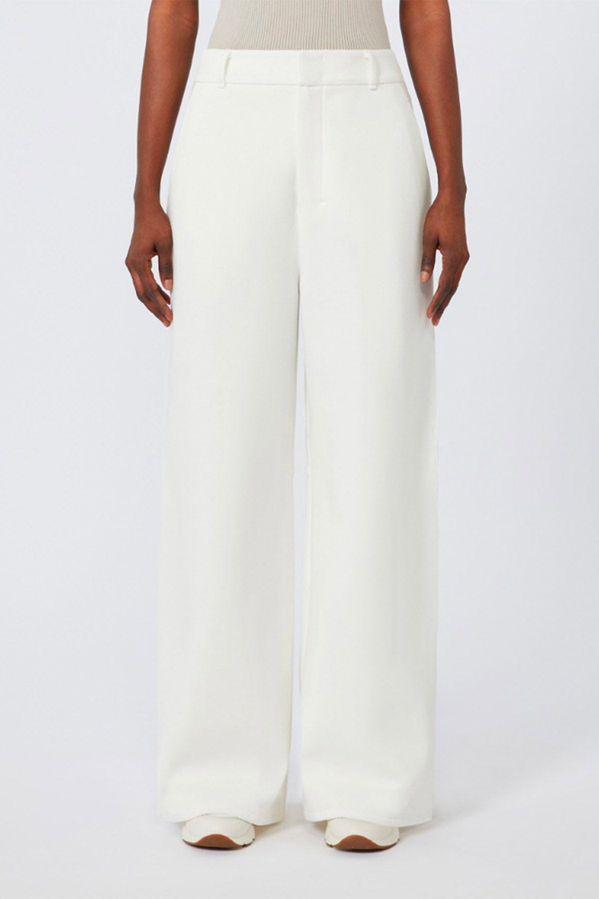 MAXMARA'S BRANDS PANTALONE IN JERSEY  BIANCO / XXS Pantalone over donna 'S Max Mara Merlot