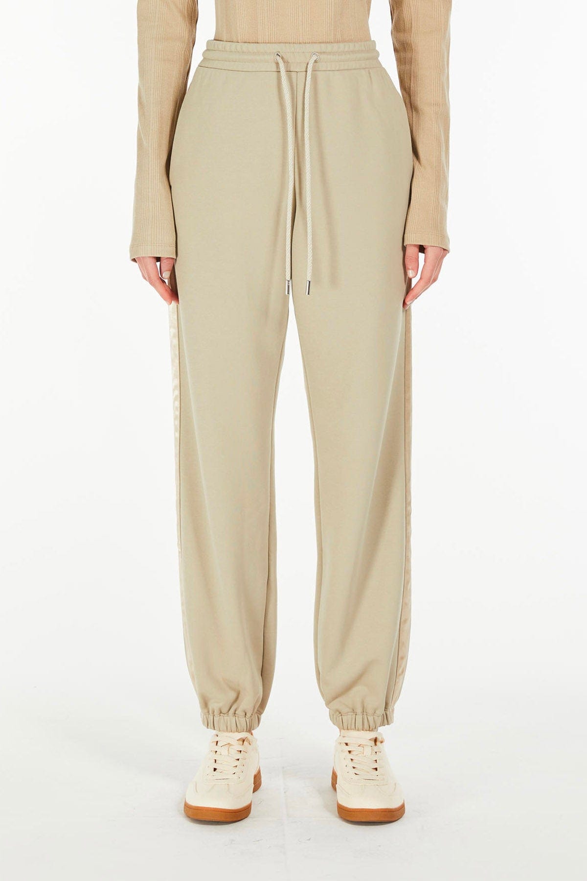 MAXMARA&#39;S BRANDS PANTALONE IN JERSEY  SABBIA / XXS Pantaloni in Jersey donna Max Mara MM Dudy