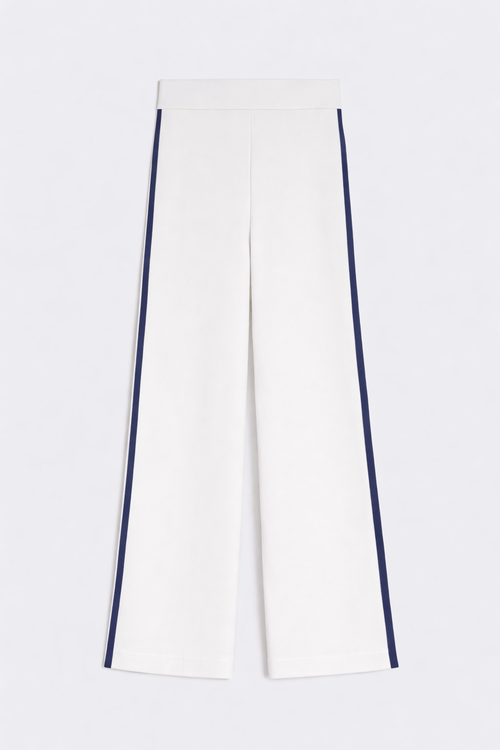 MAXMARA'S BRANDS PANTALONE IN MAGLIA  BIANCO / BLU / XXS Pantaloni in maglia donna Max Mara Studio Mstrasoio