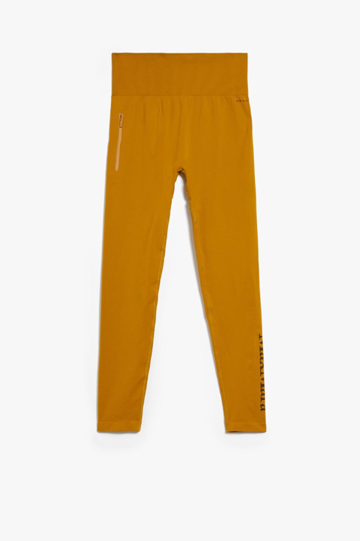 MAXMARA'S BRANDS PANTALONE IN MAGLIA  GIALLO OCRA / XS Leggins Giallo Ocra Leisure Max Mara Villa