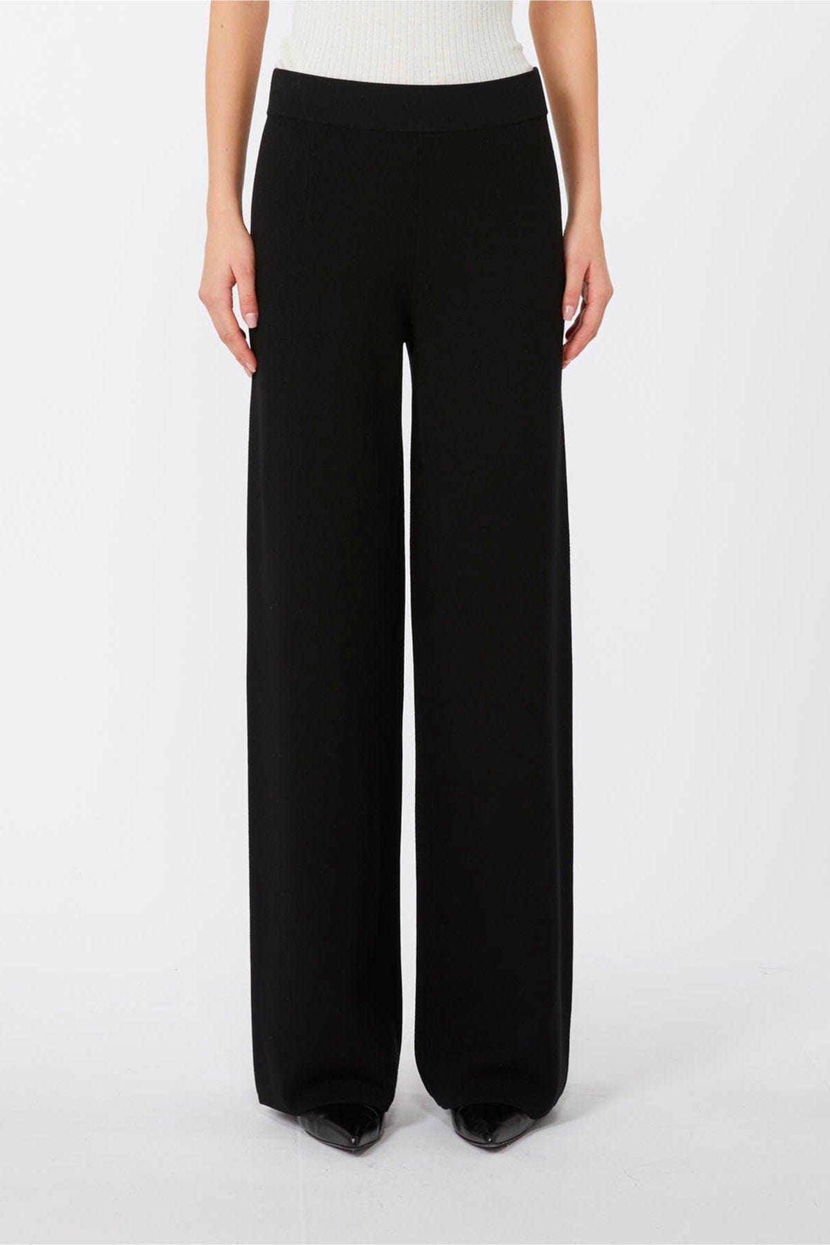 MAXMARA'S BRANDS PANTALONE IN MAGLIA  NERO / XXS Pantalone lungo nero donna Studio Max Mara Marzia