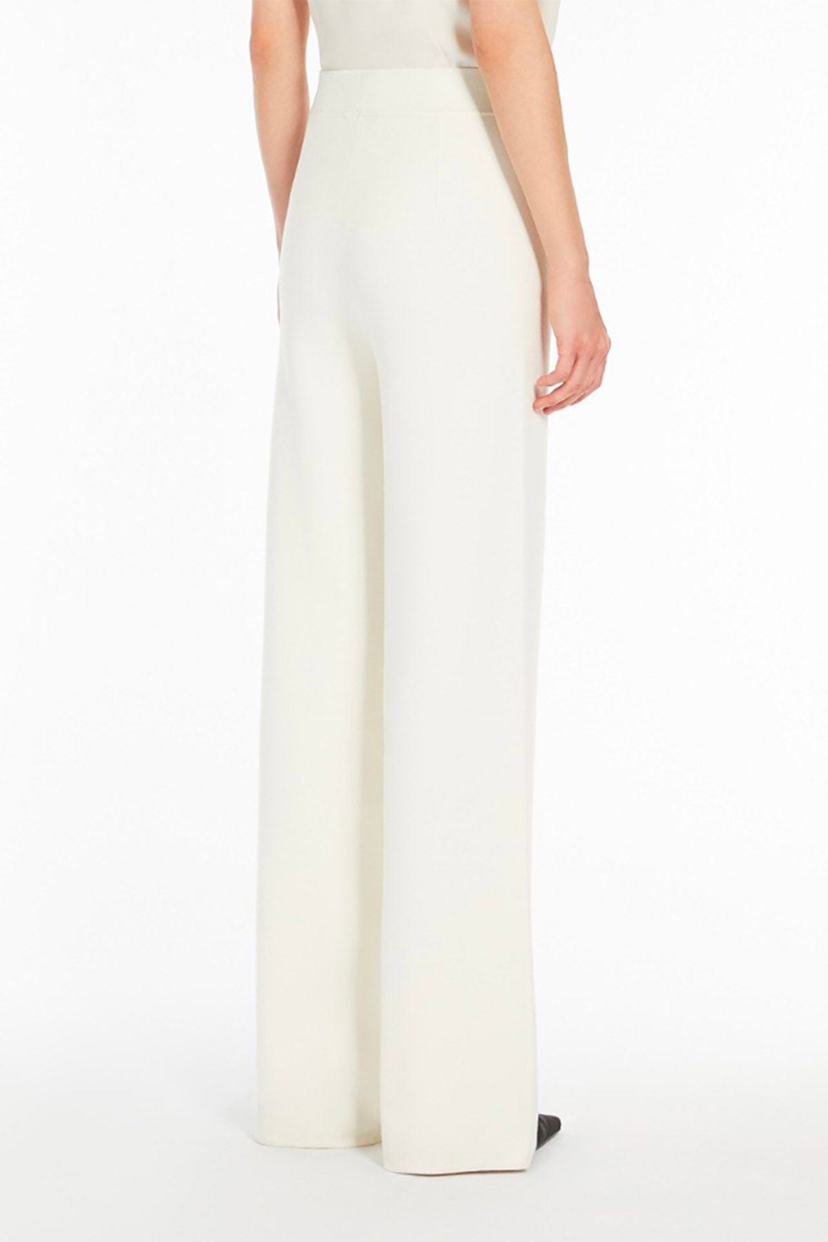 MAXMARA&#39;S BRANDS PANTALONE IN MAGLIA  Pantalone Bianco Donna Max Mara Studio Robin