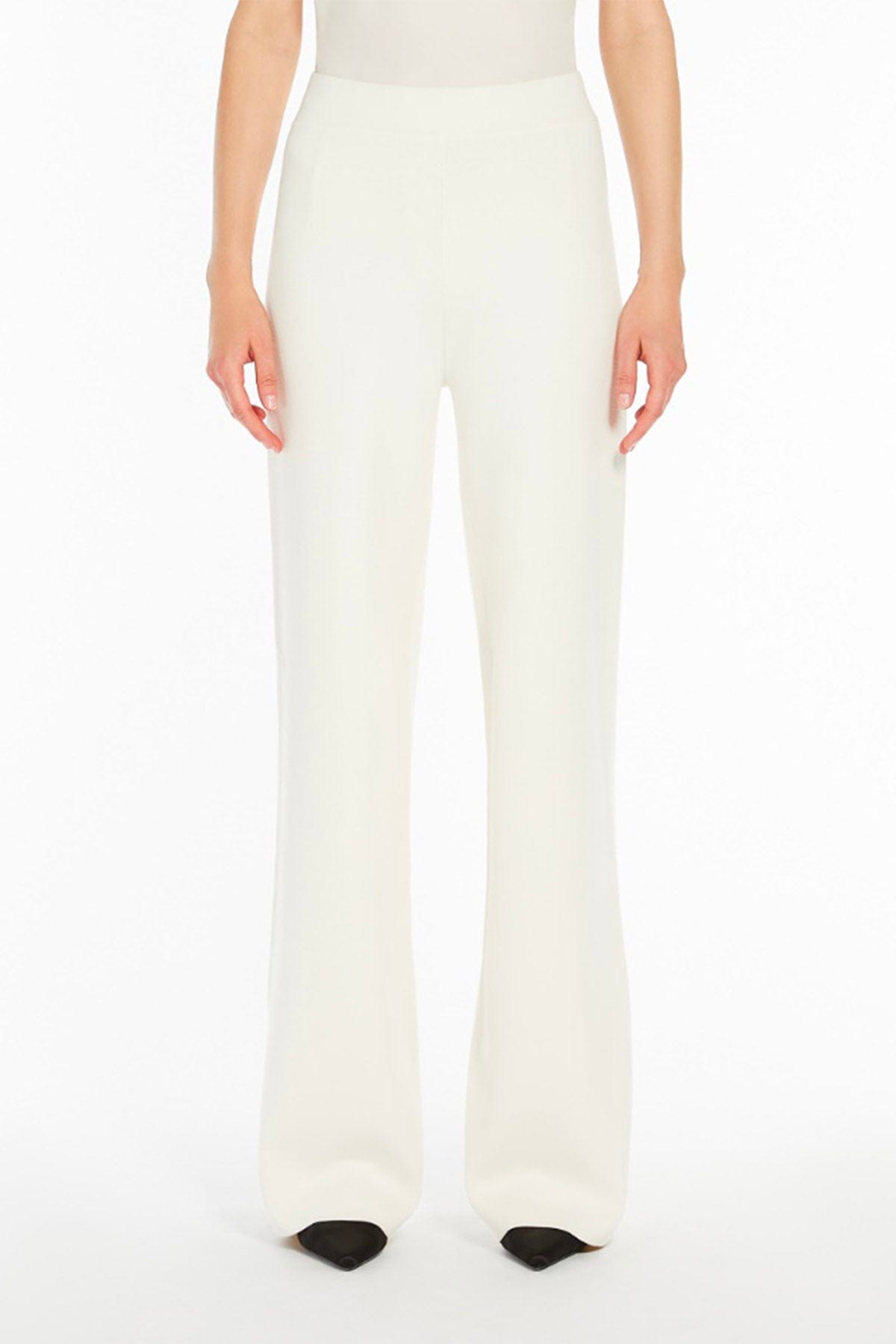 MAXMARA&#39;S BRANDS PANTALONE IN MAGLIA  Pantalone Bianco Donna Max Mara Studio Robin