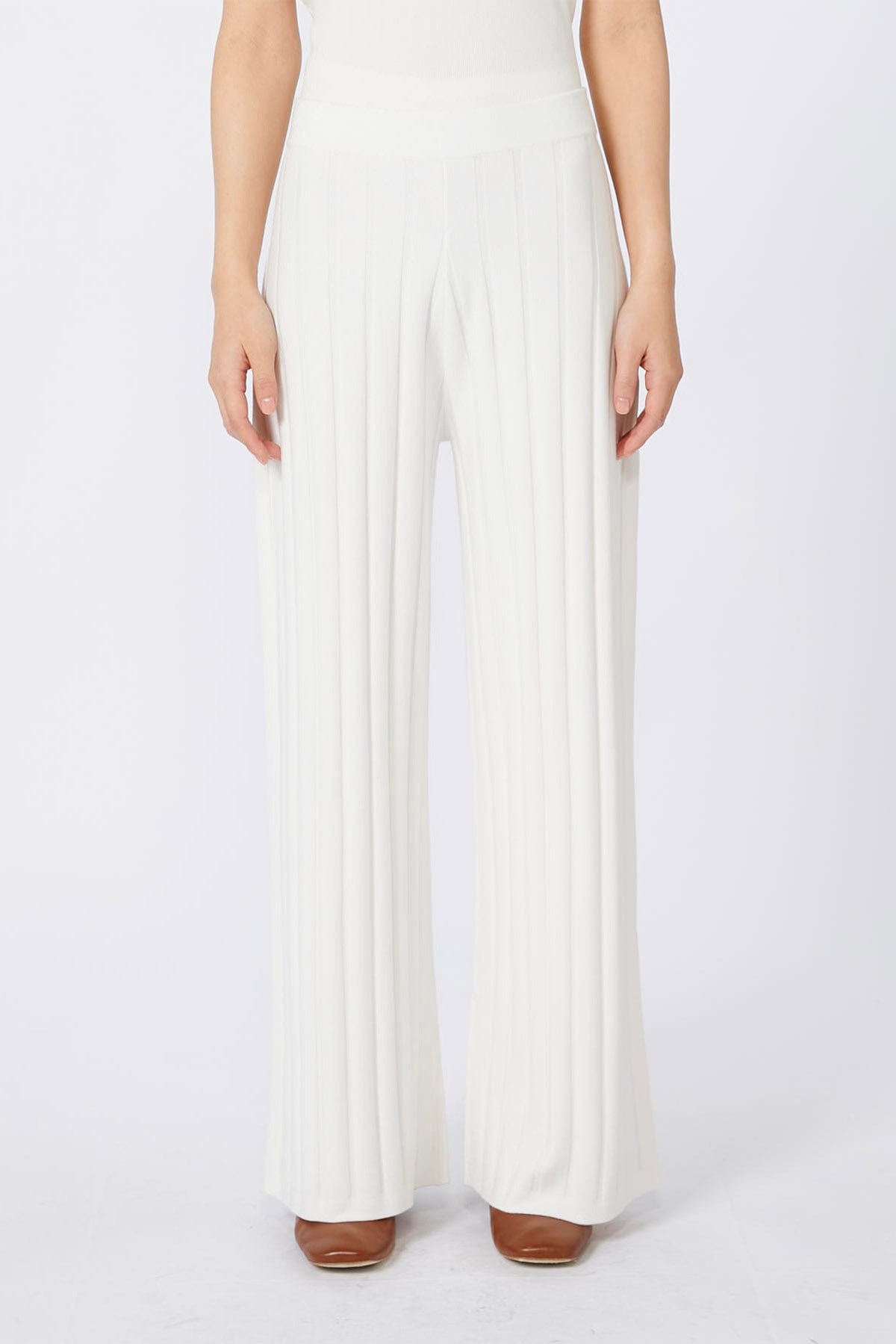 MAXMARA'S BRANDS PANTALONE IN MAGLIA  BIANCO / XXS Pantaloni bianchi donna Max Mara MM Tema