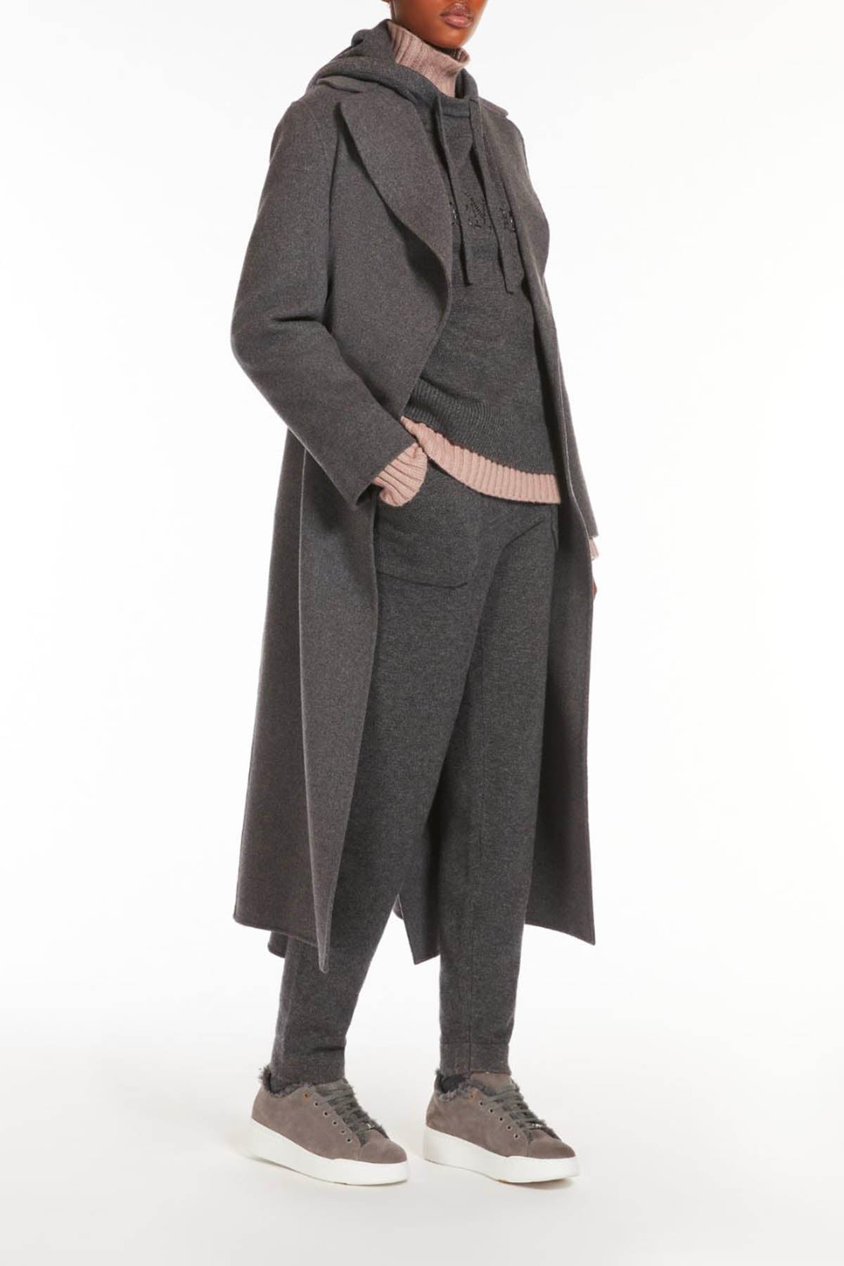 MAXMARA'S BRANDS PANTALONE IN MAGLIA  GRIGIO / XXS Pantaloni Misto Cashmere 'S Donna Max Mara Opera