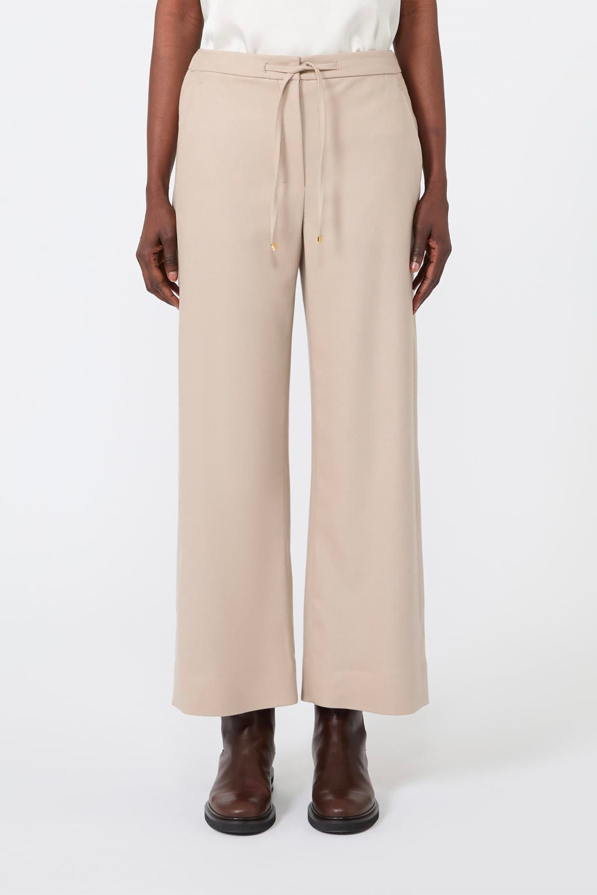 MAXMARA'S BRANDS PANTALONE LUNGO  ALBINO / 34 Pantaloni in flanella elastici donna 'S Max Mara Smmfloria