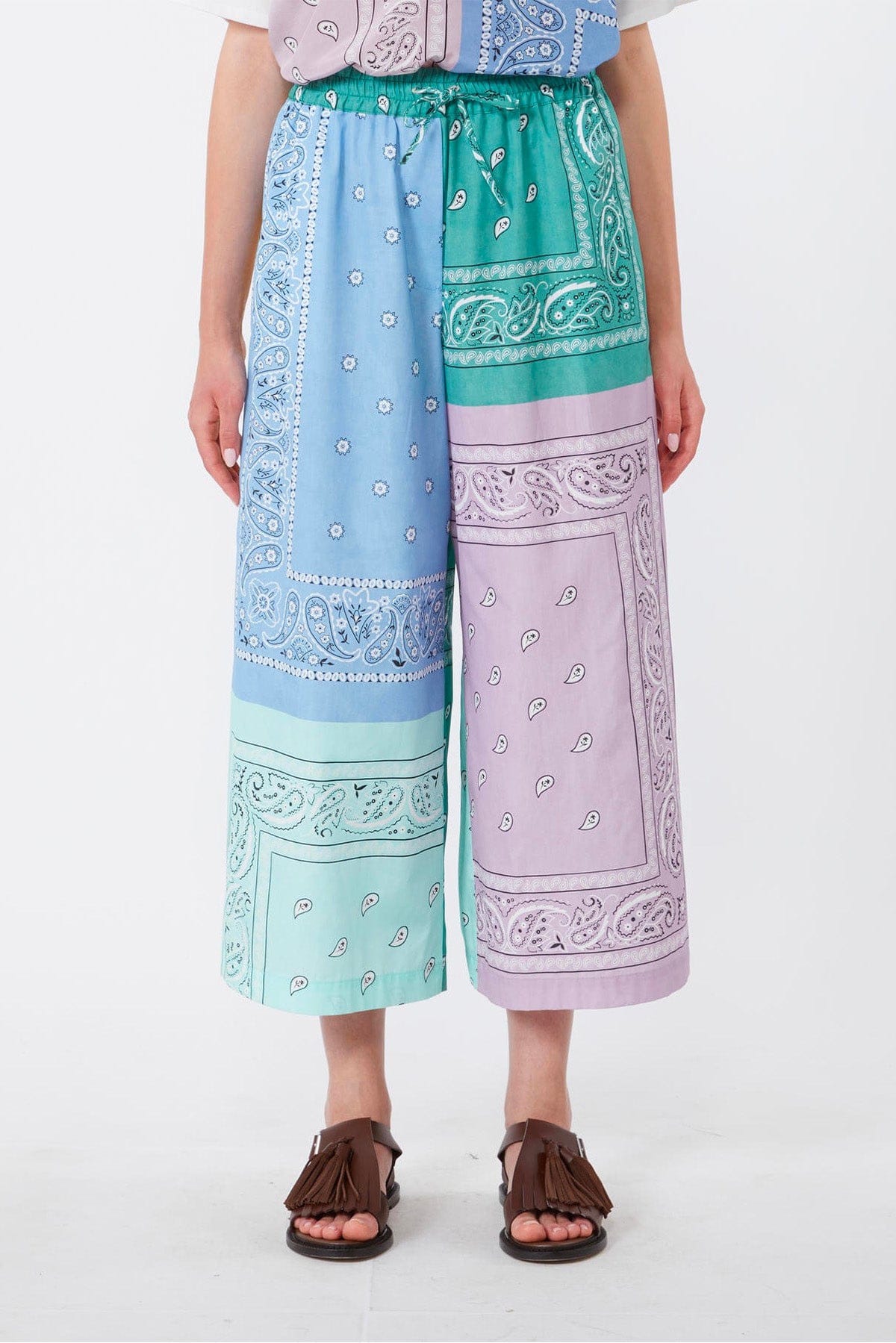 MAXMARA'S BRANDS PANTALONE LUNGO  BANDANA / 34 Pantaloni in cotone stampa bandana Weekend Max Mara Wkdpepe