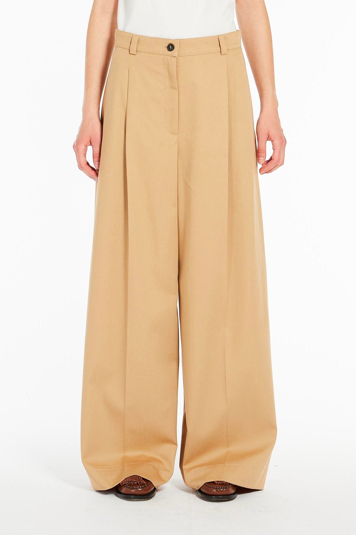 MAXMARA&#39;S BRANDS PANTALONE LUNGO  BEIGE / 34 Pantaloni Over Donna Max Mara Weekend Nebbie