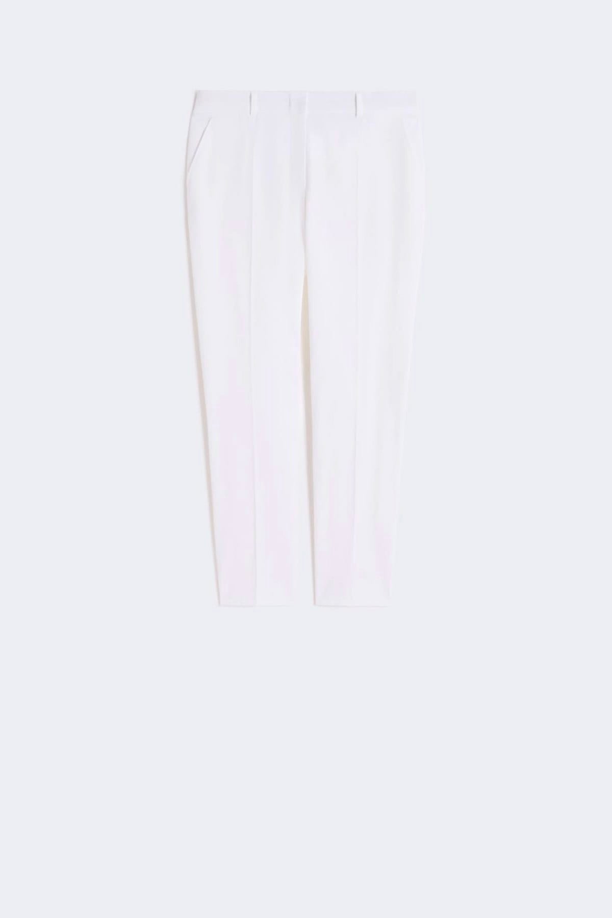 MAXMARA'S BRANDS PANTALONE LUNGO  BIANCO / 34 Pantaloni donna in cotone Max Mara Studio Mstcarpa