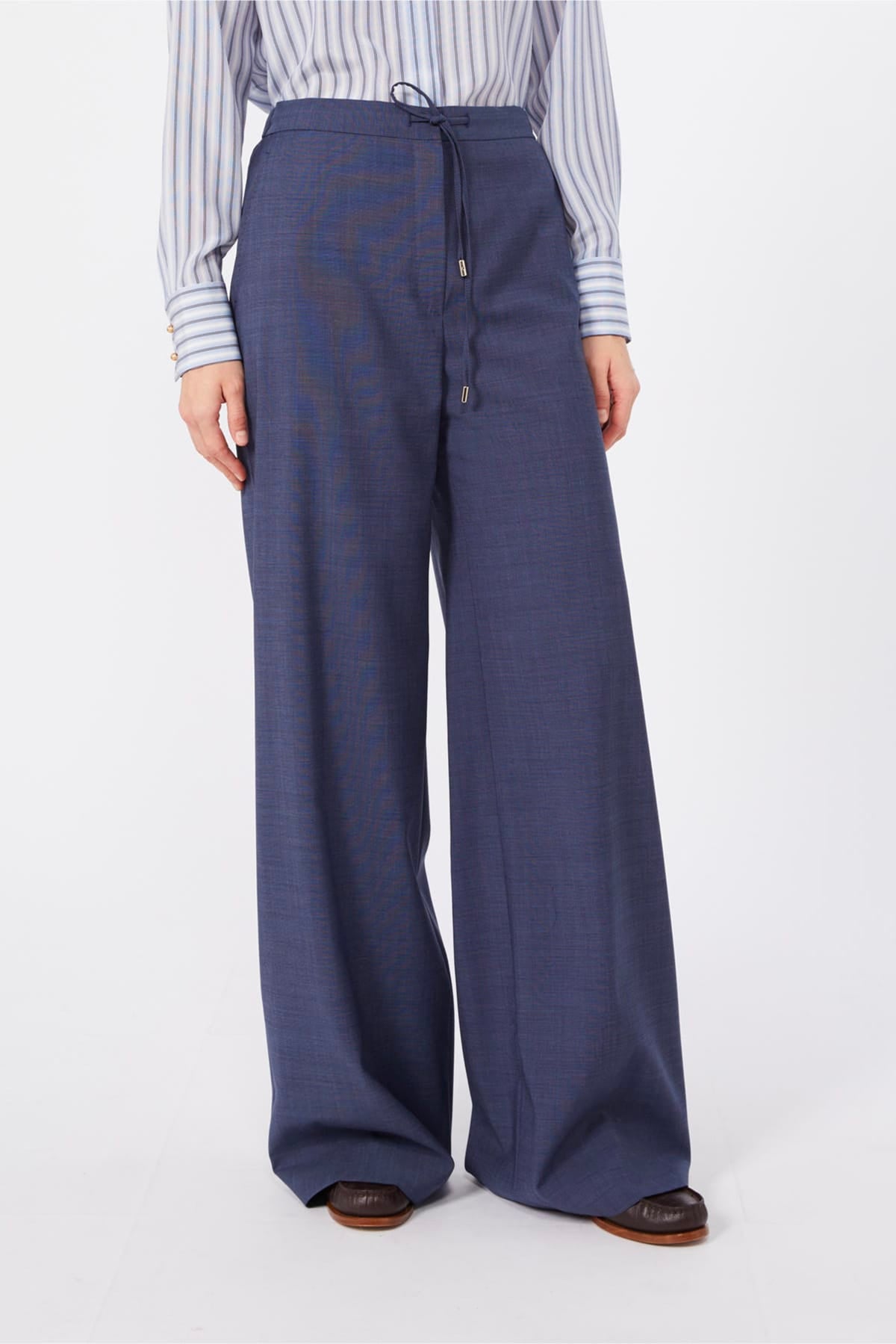 MAXMARA'S BRANDS PANTALONE LUNGO  BLU / 34 Pantaloni in lana donna Max Mara Studio Mstmagma
