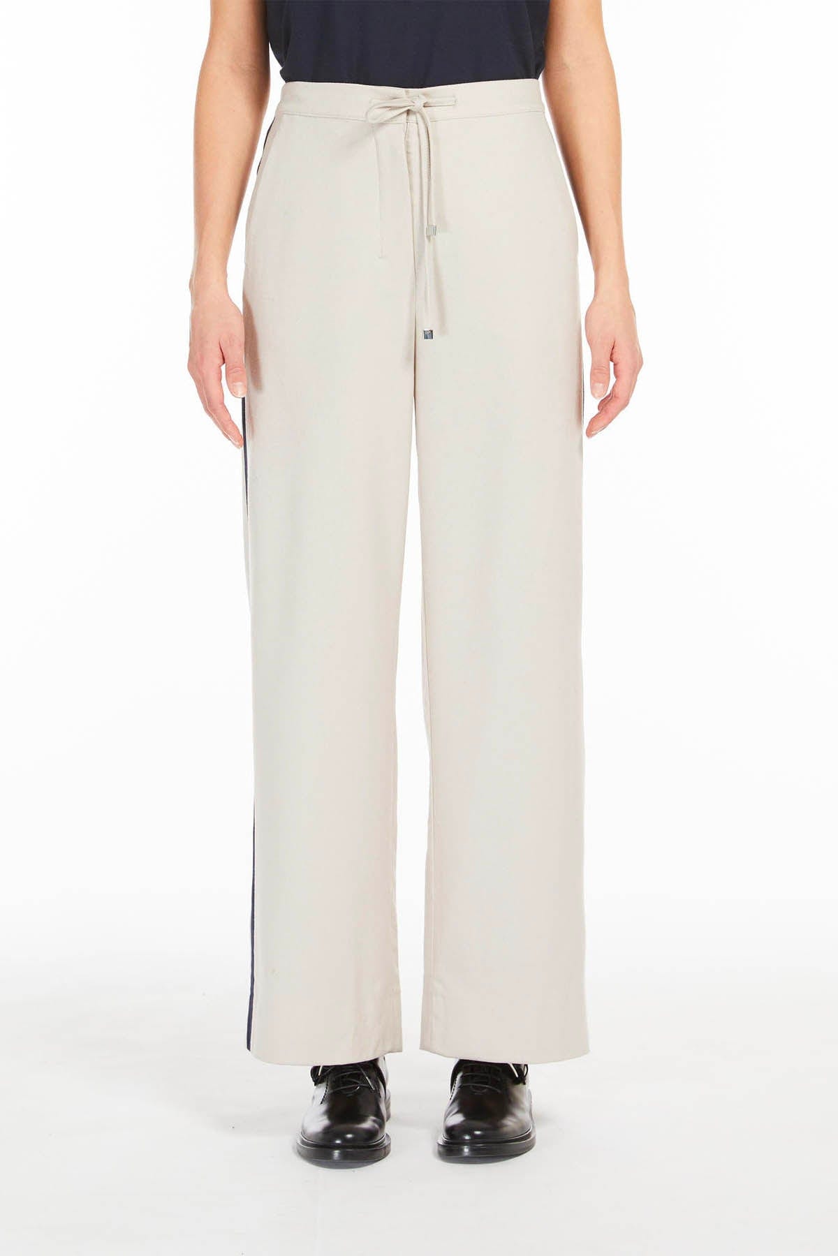 MAXMARA'S BRANDS PANTALONE LUNGO  BLU / ECRU' / 34 Pantalone in Lana Donna 'S Max Mara Filippa