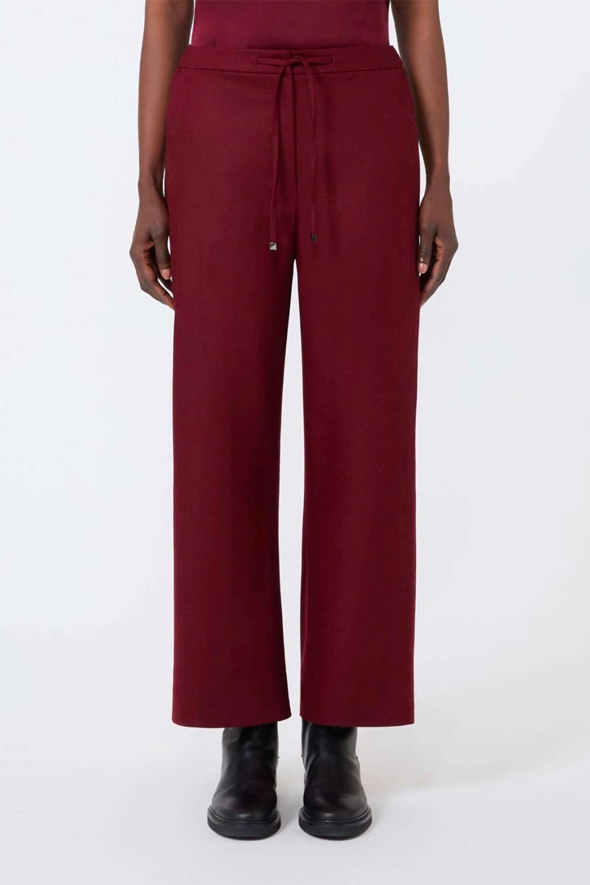 MAXMARA'S BRANDS PANTALONE LUNGO  BORDEAUX / 34 Pantaloni in flanella elastici donna 'S Max Mara Smmfloria