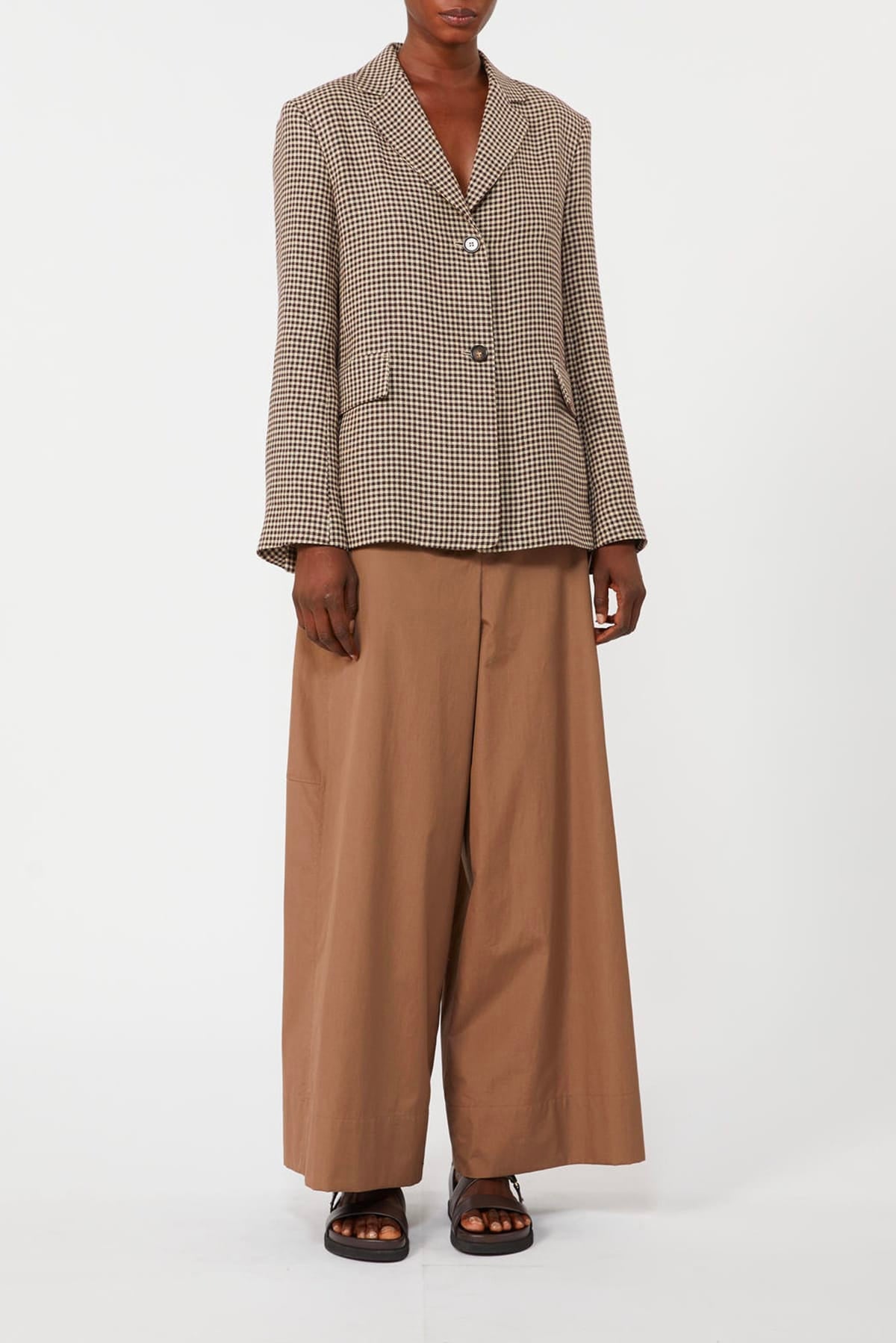 MAXMARA'S BRANDS PANTALONE LUNGO  MARRONE MOU / 34 Camicia in cotone donna 'S Max Mara Smmali